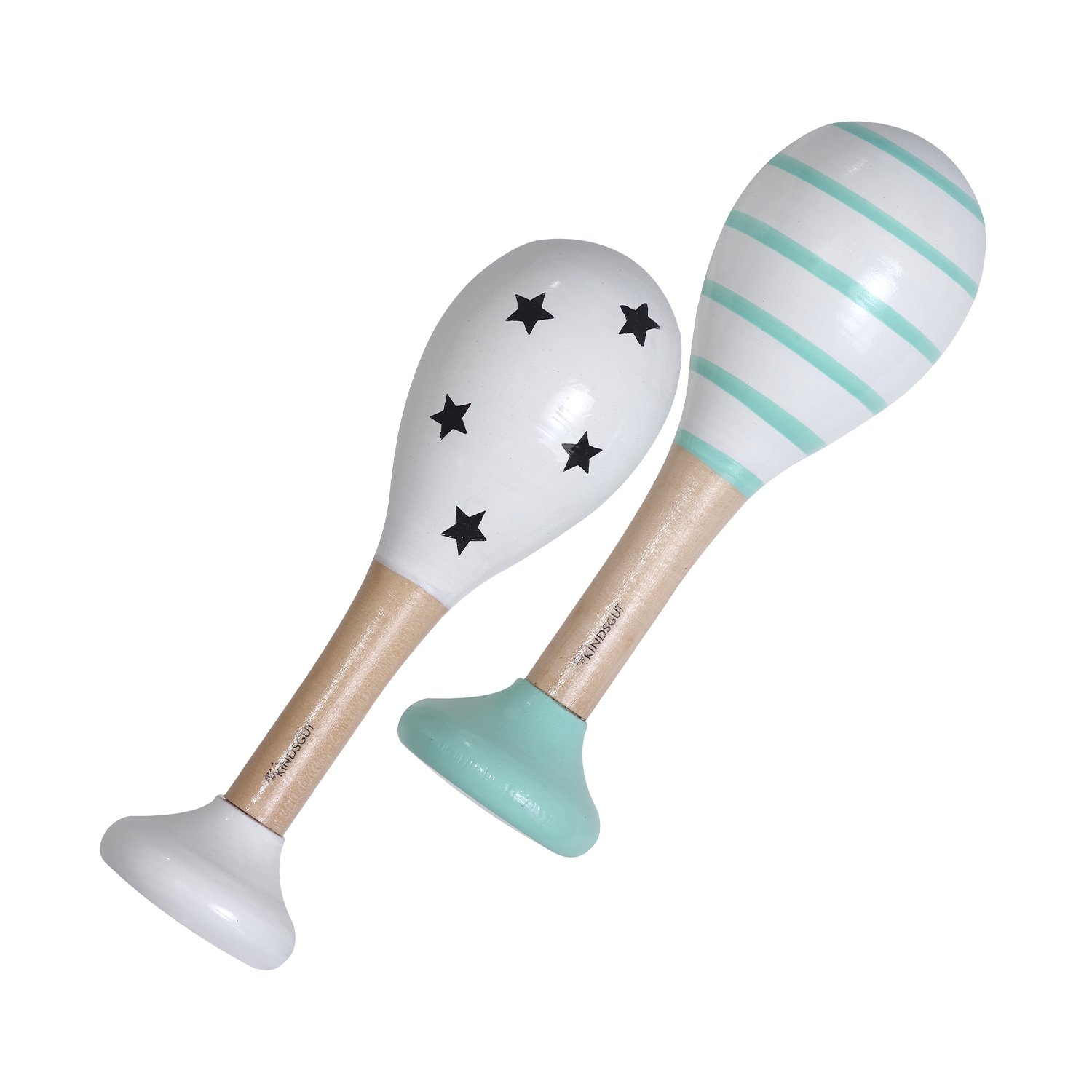 Fox and stripes rattles KINDSGUT White