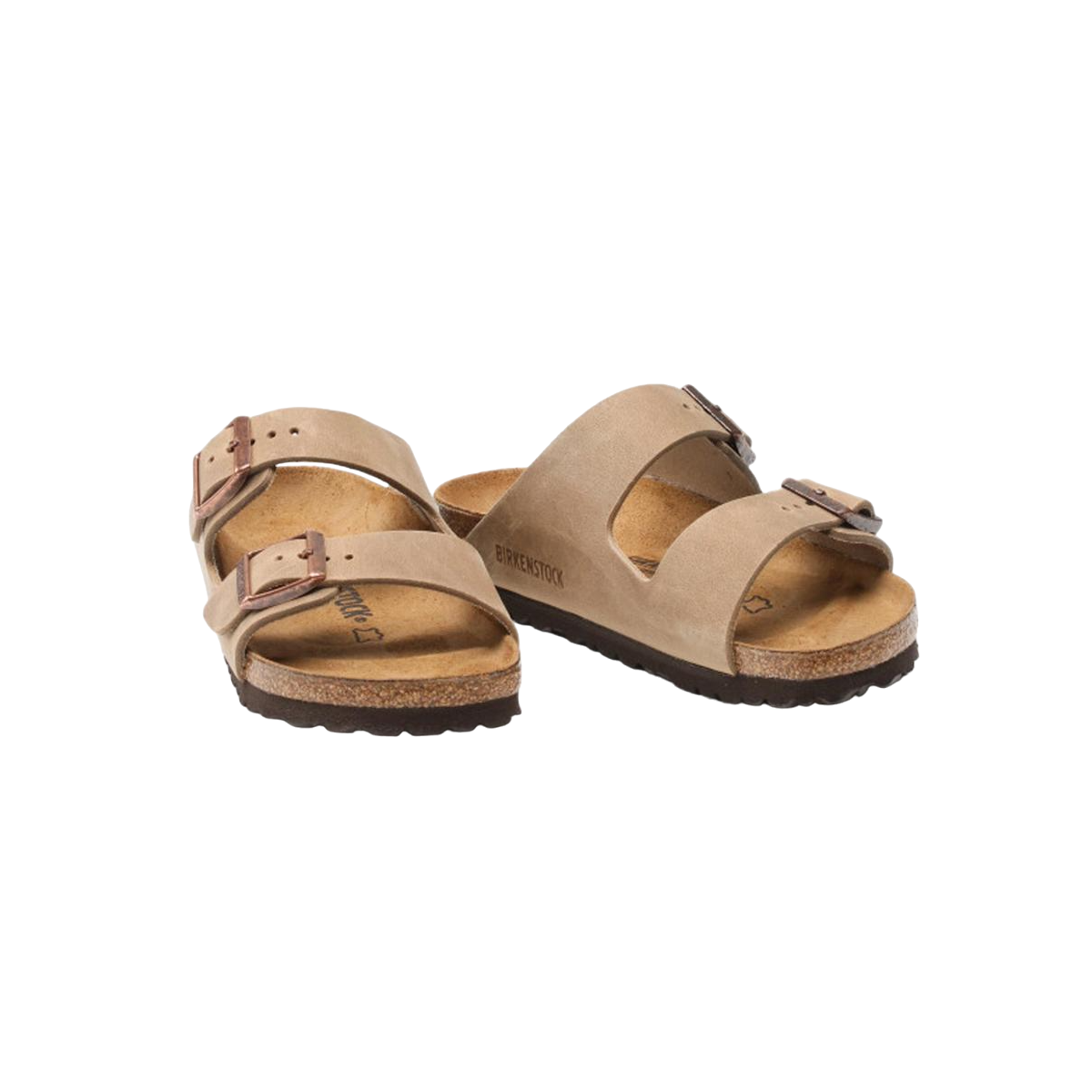 Faux leather sandals BIRKENSTOCK Brown