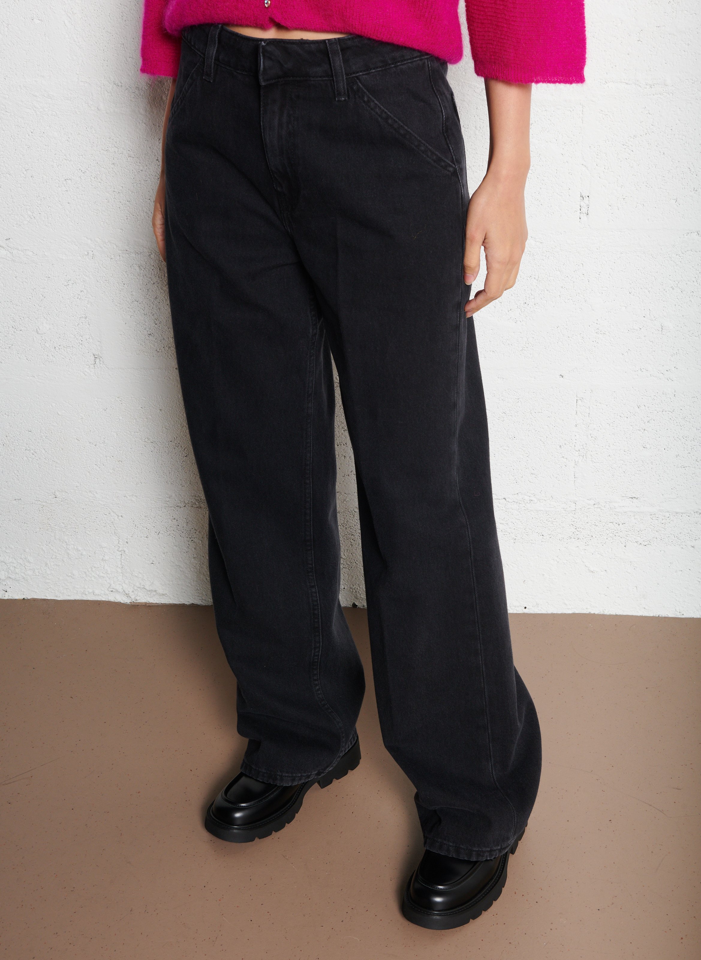 Jean large en coton BA&SH Noir