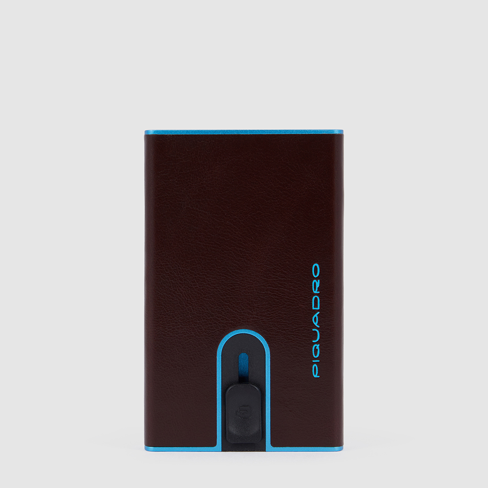- 100% leather, - 6 cardholder slots, - 1 central compartment, - Size: L10 x H7 cm. PIQUADRO Brown