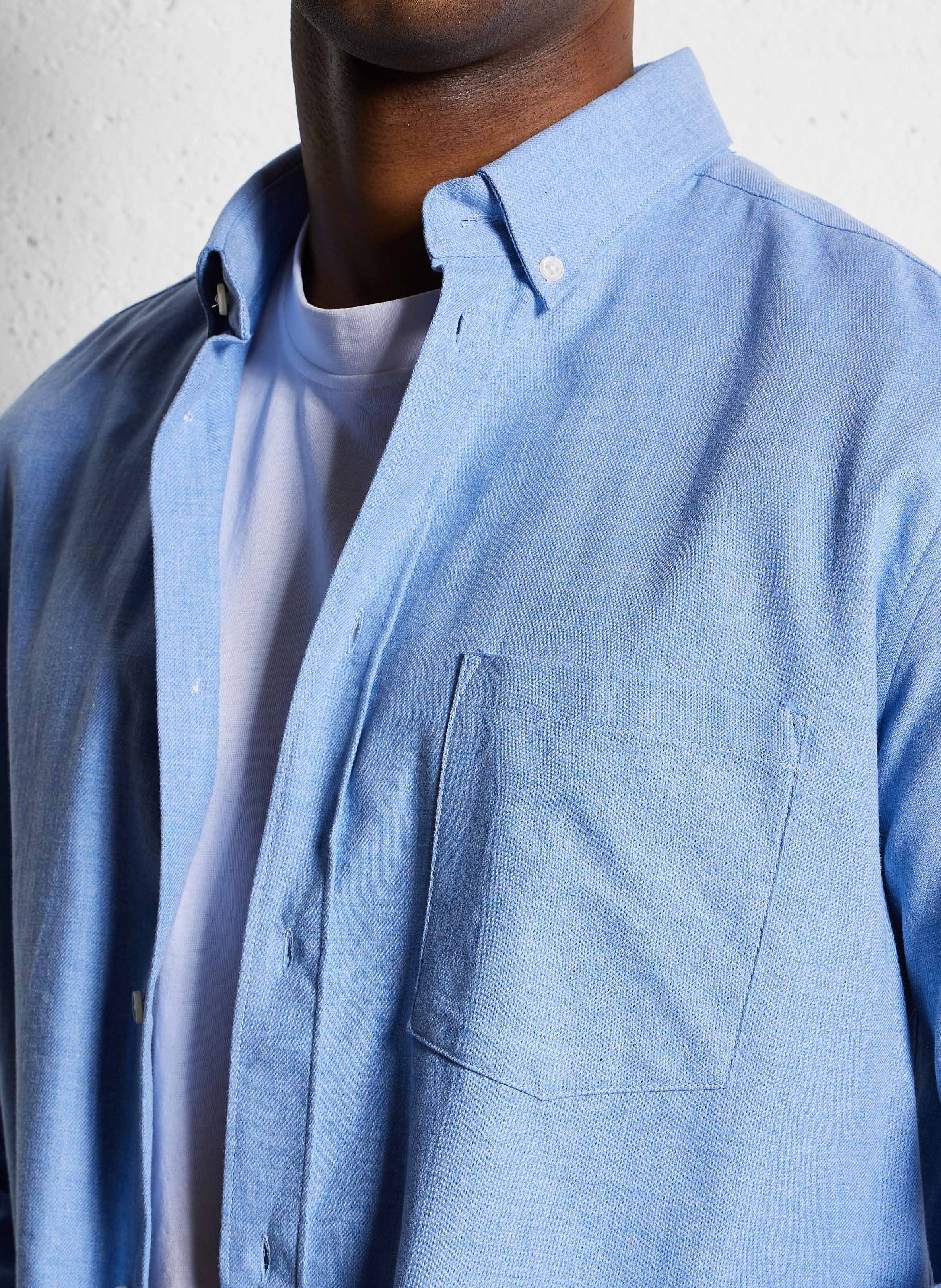 Dakota regular-fit cotton shirt AU PRINTEMPS PARIS Blue