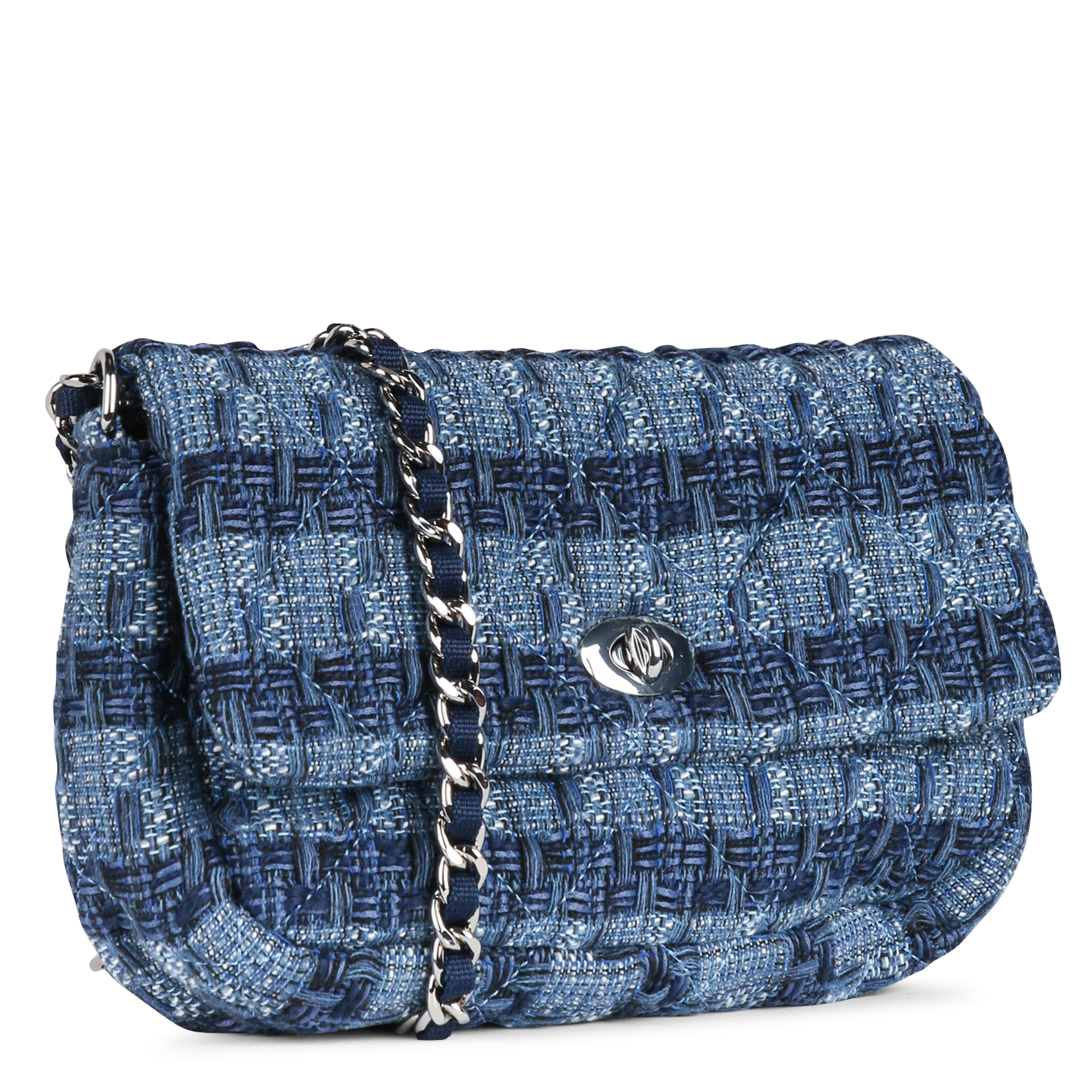 Sac bandoulière tissé à rabat BECKSONDERGAARD Bleu