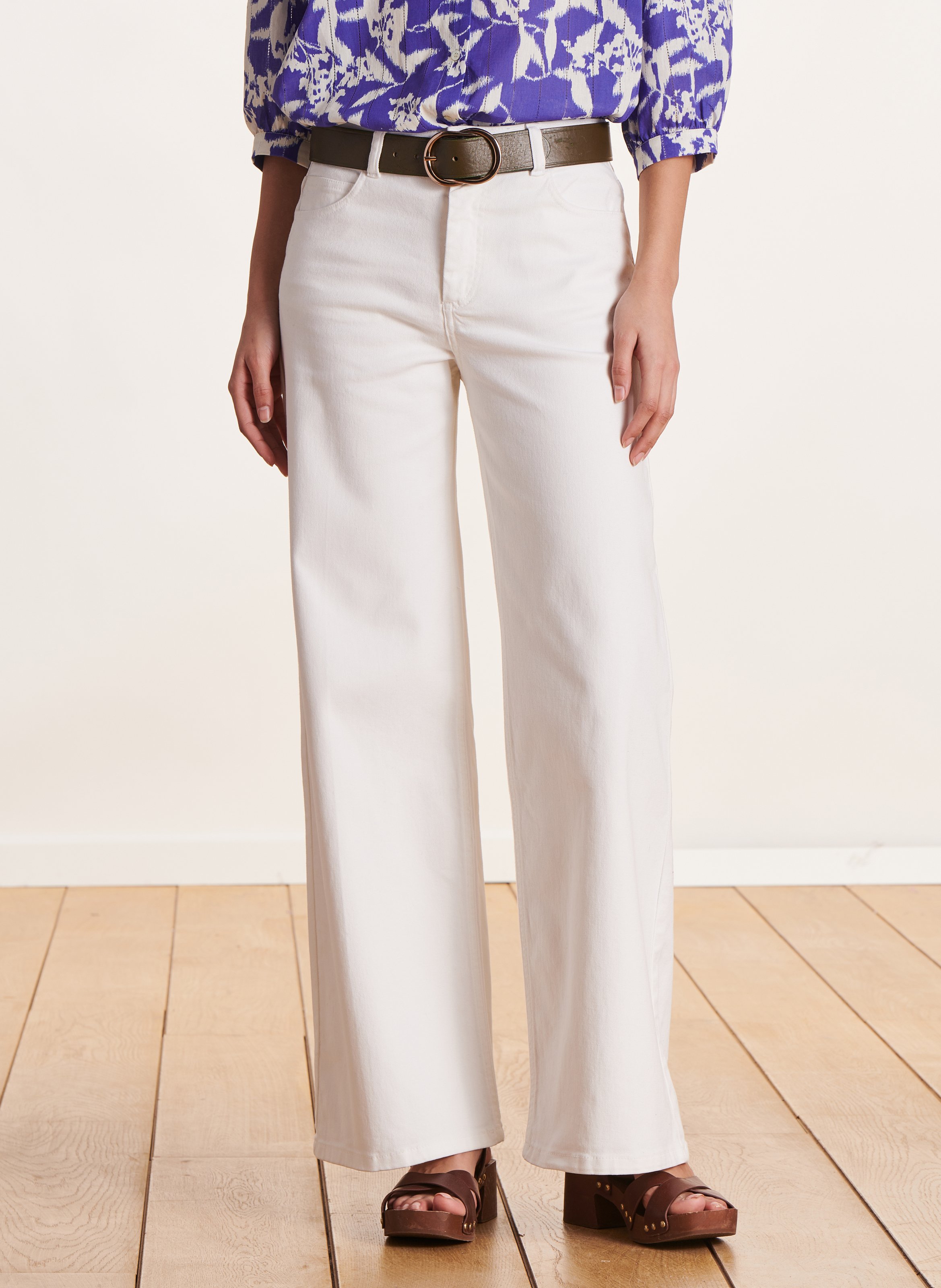 High-rise jeans LA FEE MARABOUTEE White