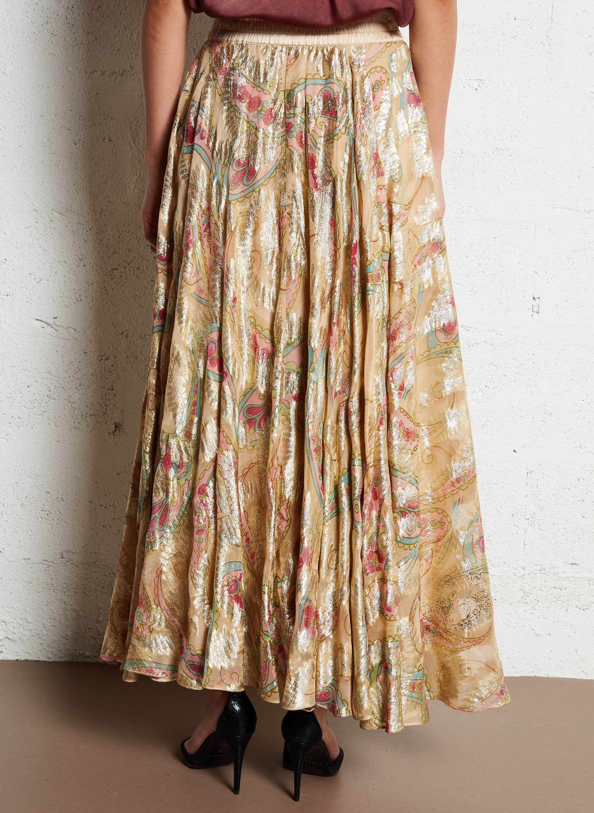 Jupe midi imprimée MES DEMOISELLES Rose