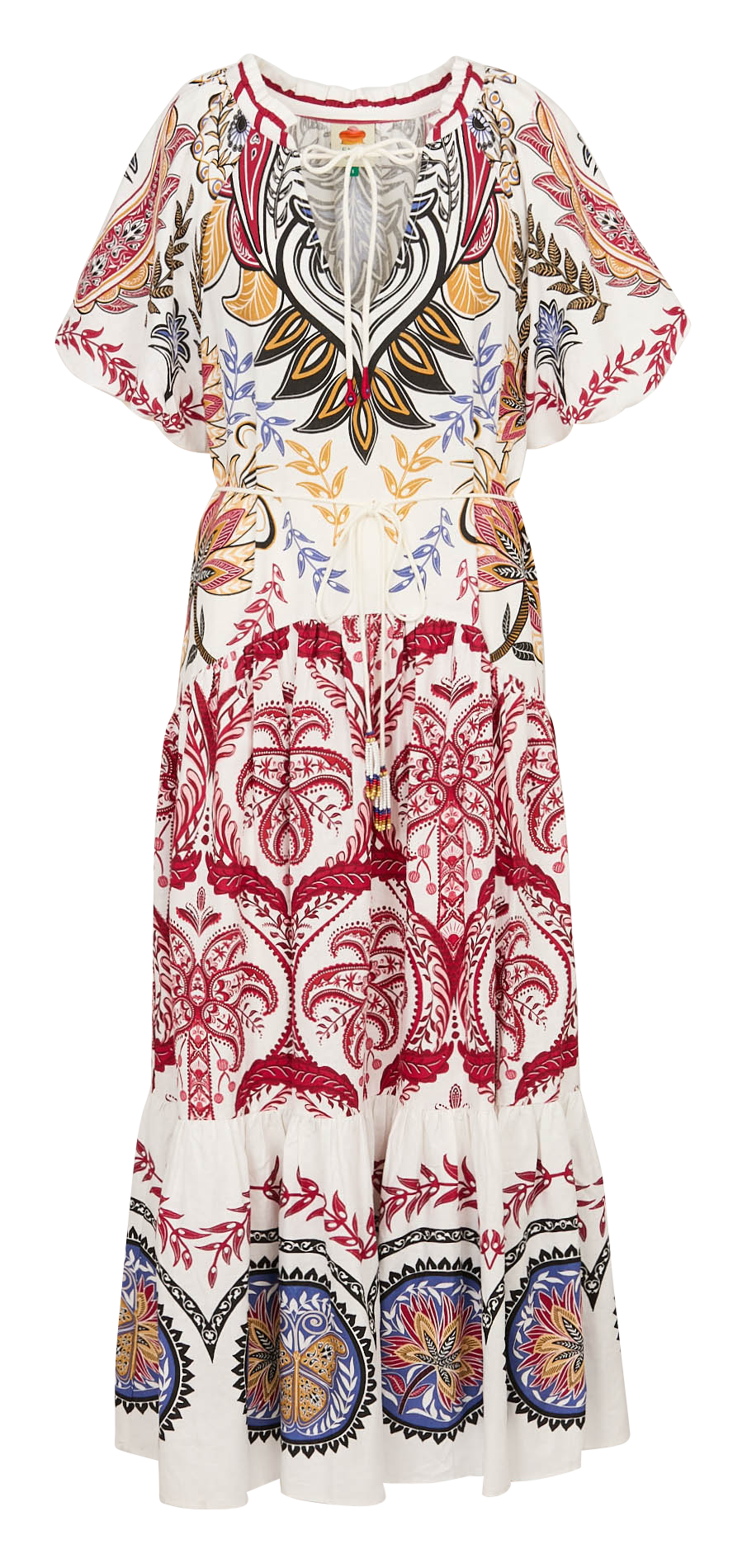 Robe longue en lin mélangé imprimé FARM RIO Multicolore