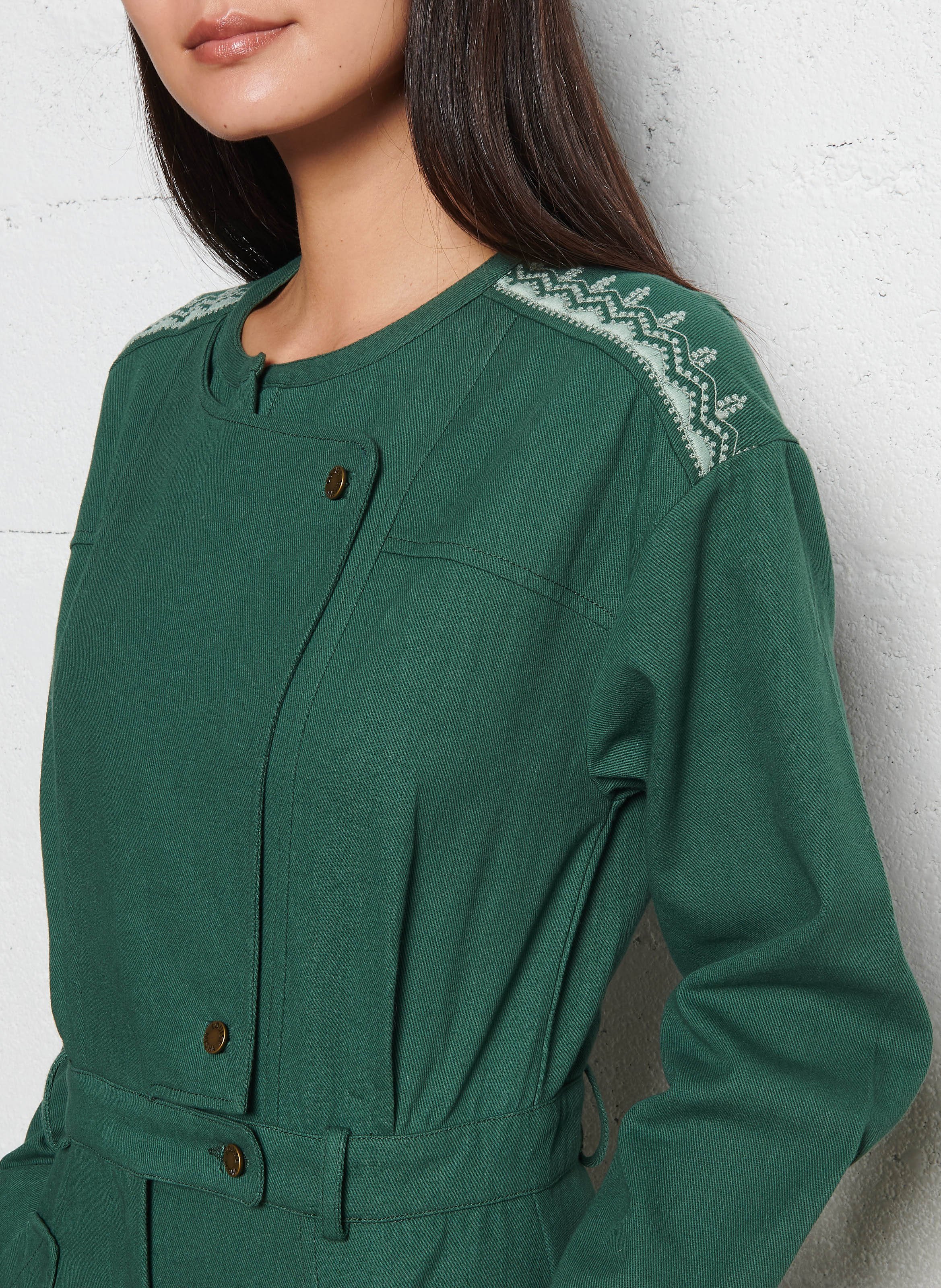 Cotton jumpsuit LOUISE MISHA Green