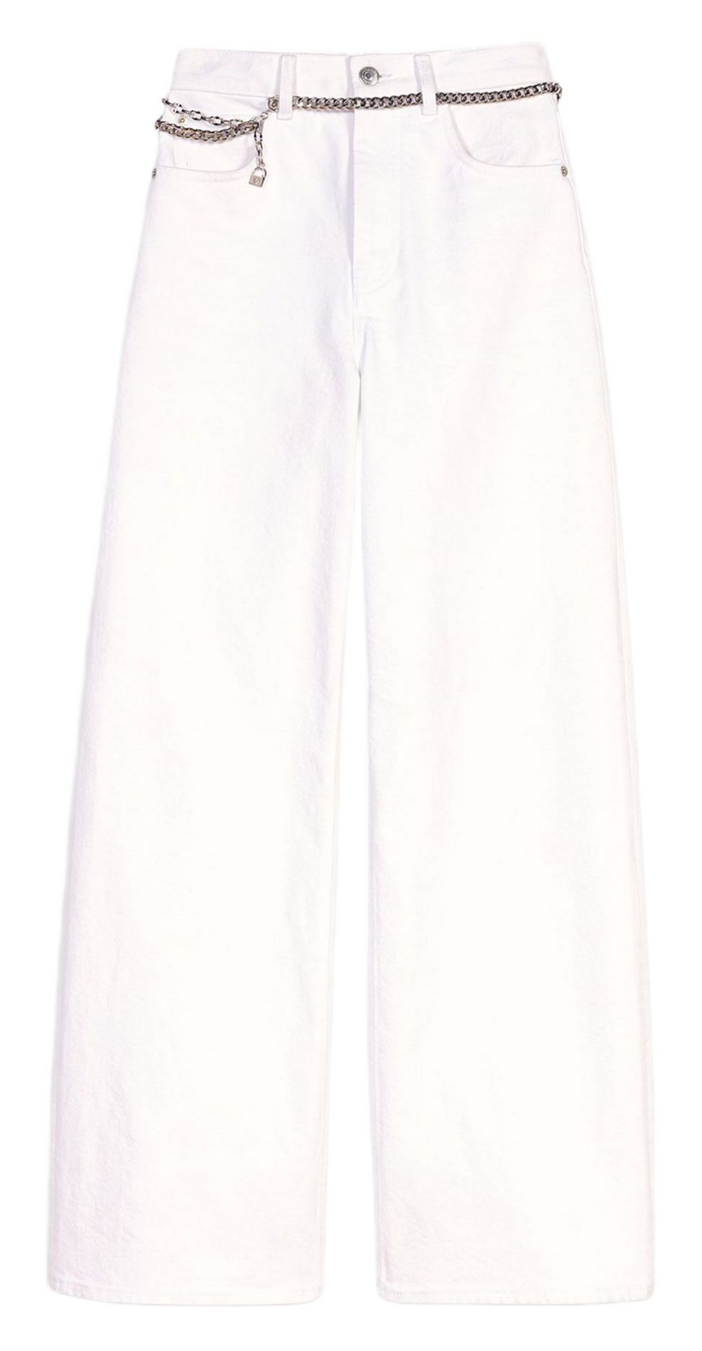 Wijde jeans - katoenblend MAJE Wit