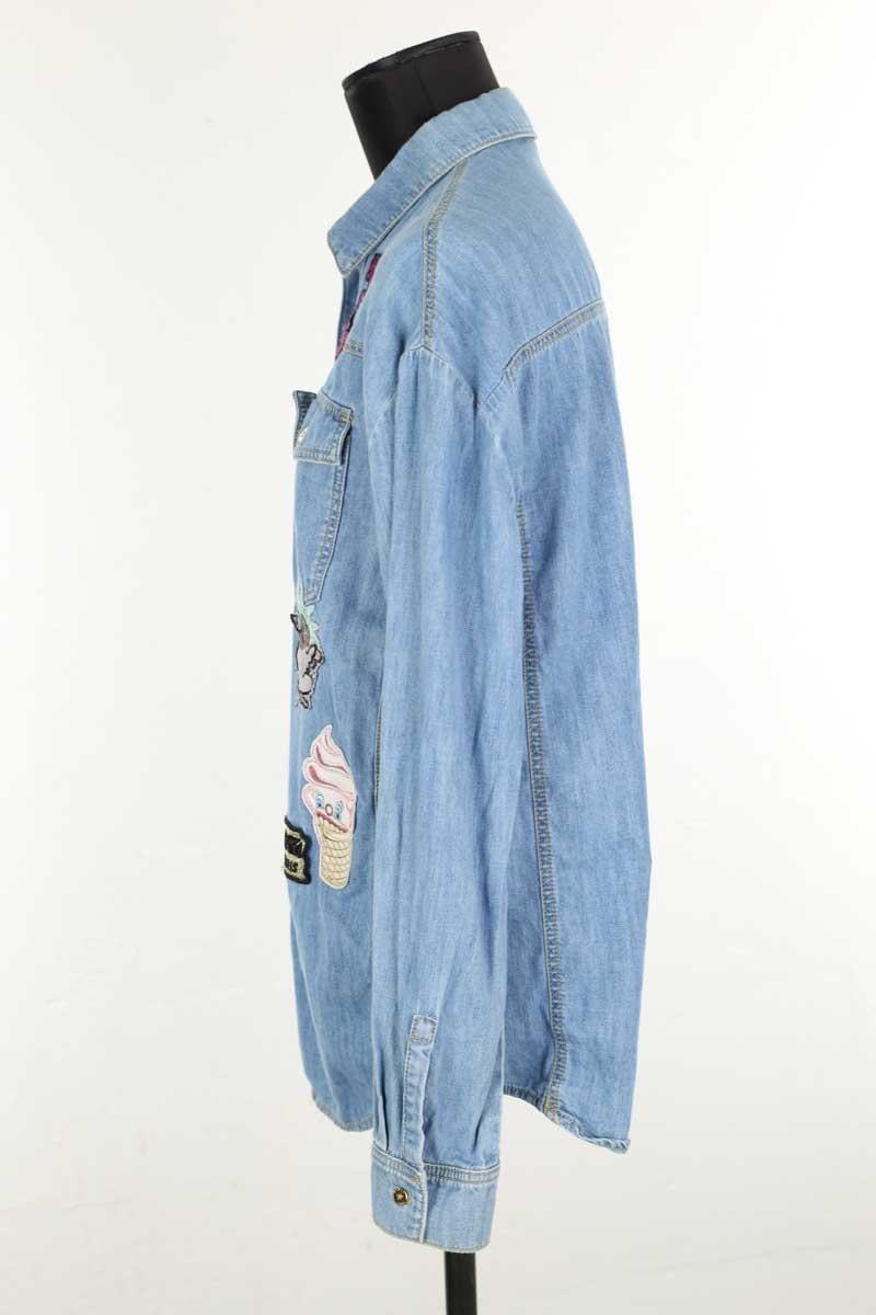 Chemise en coton KENZO - SECONDE MAIN Bleu