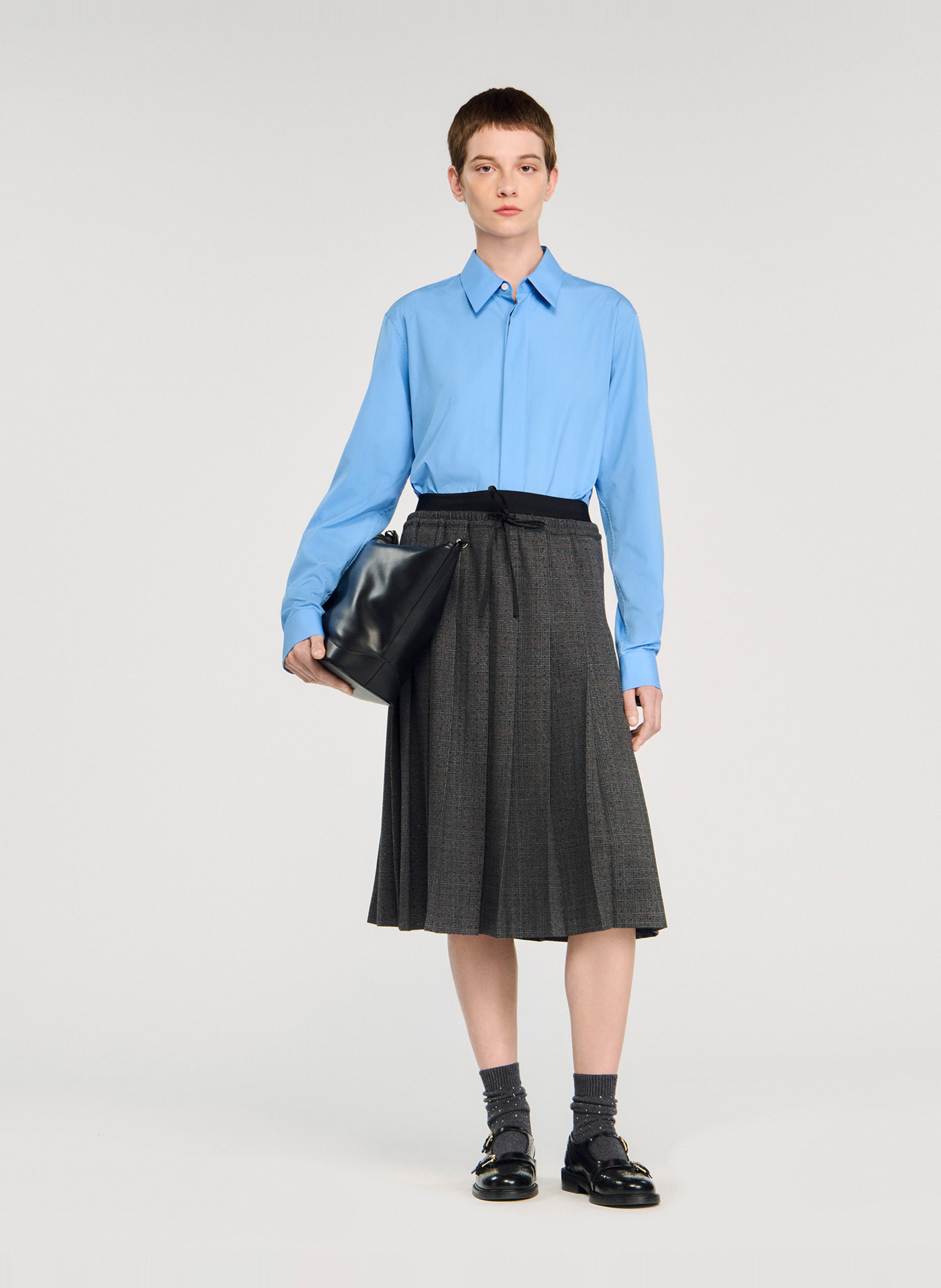 Korte rok met print SANDRO Grijs