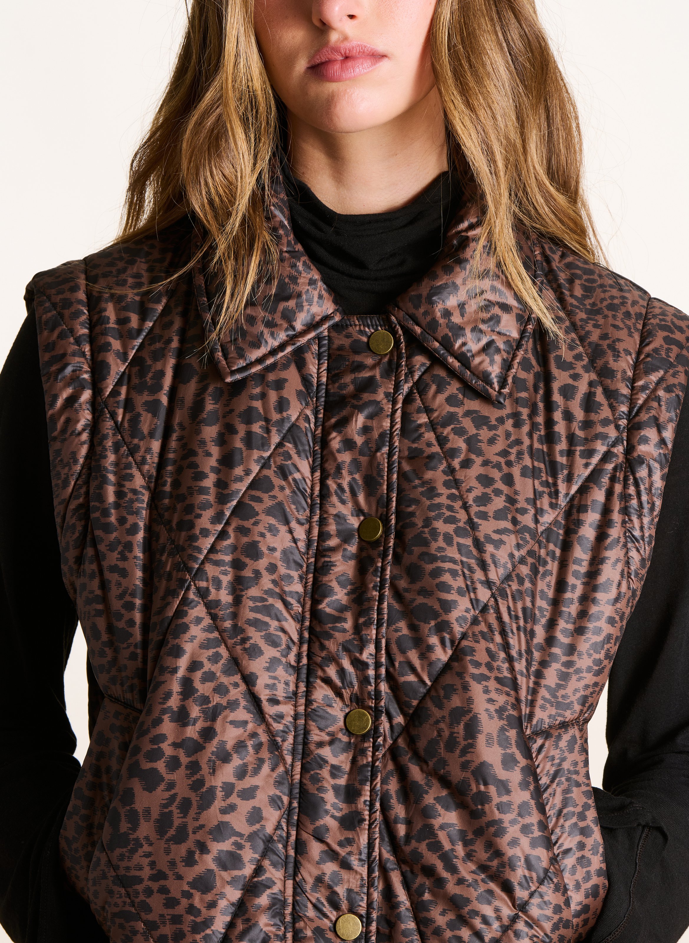 Veste col classique léopard  LA FEE MARABOUTEE Multicolore