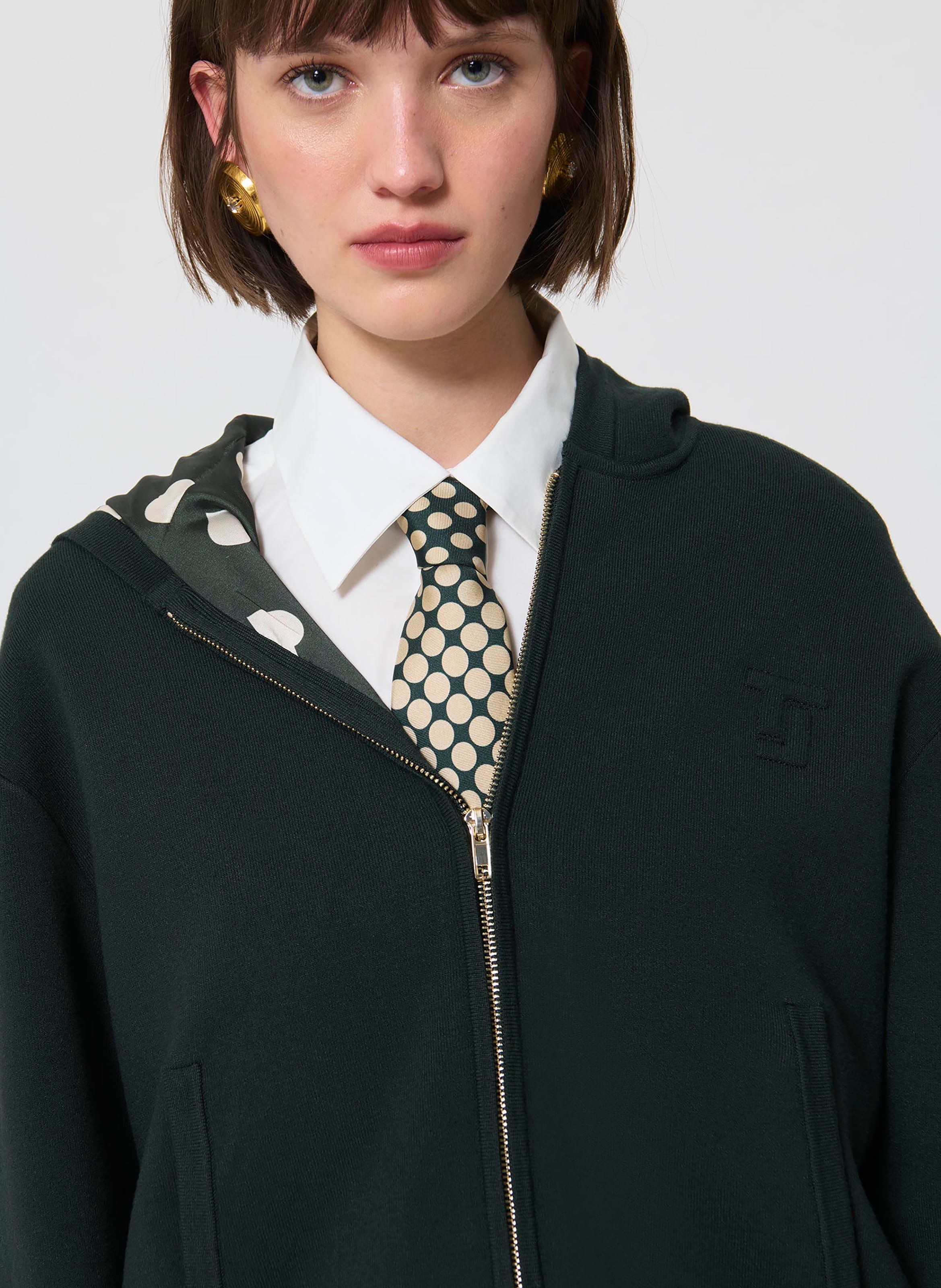 Hooded cardigan  TARA JARMON Green