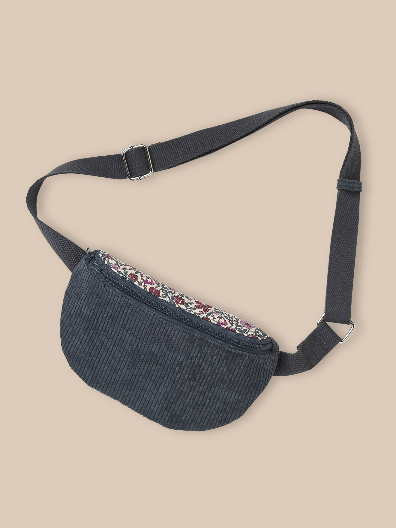 Velvet and Liberty fabric bum bag CYRILLUS
