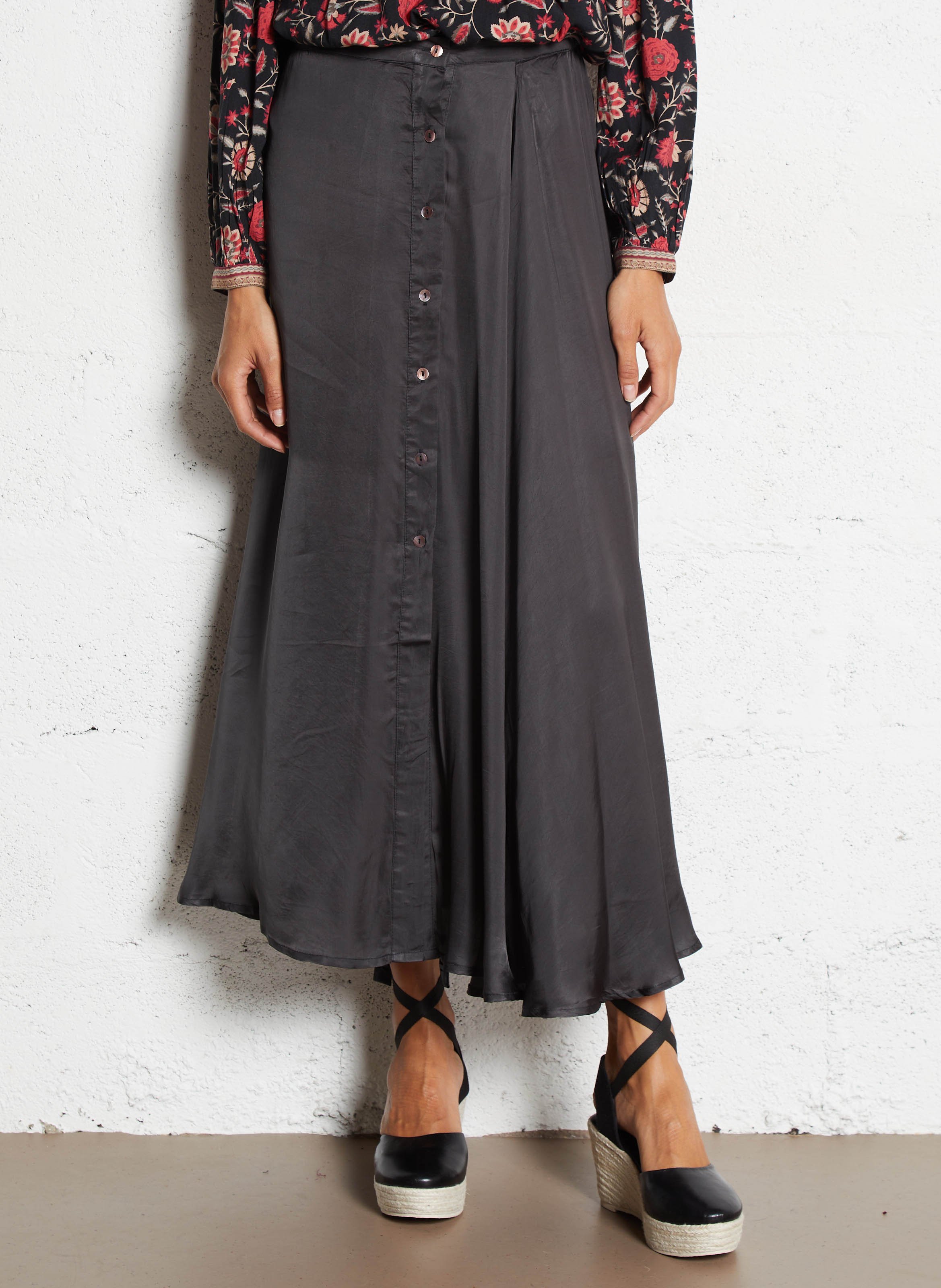 Long A-line skirt MAISON HOTEL Grey