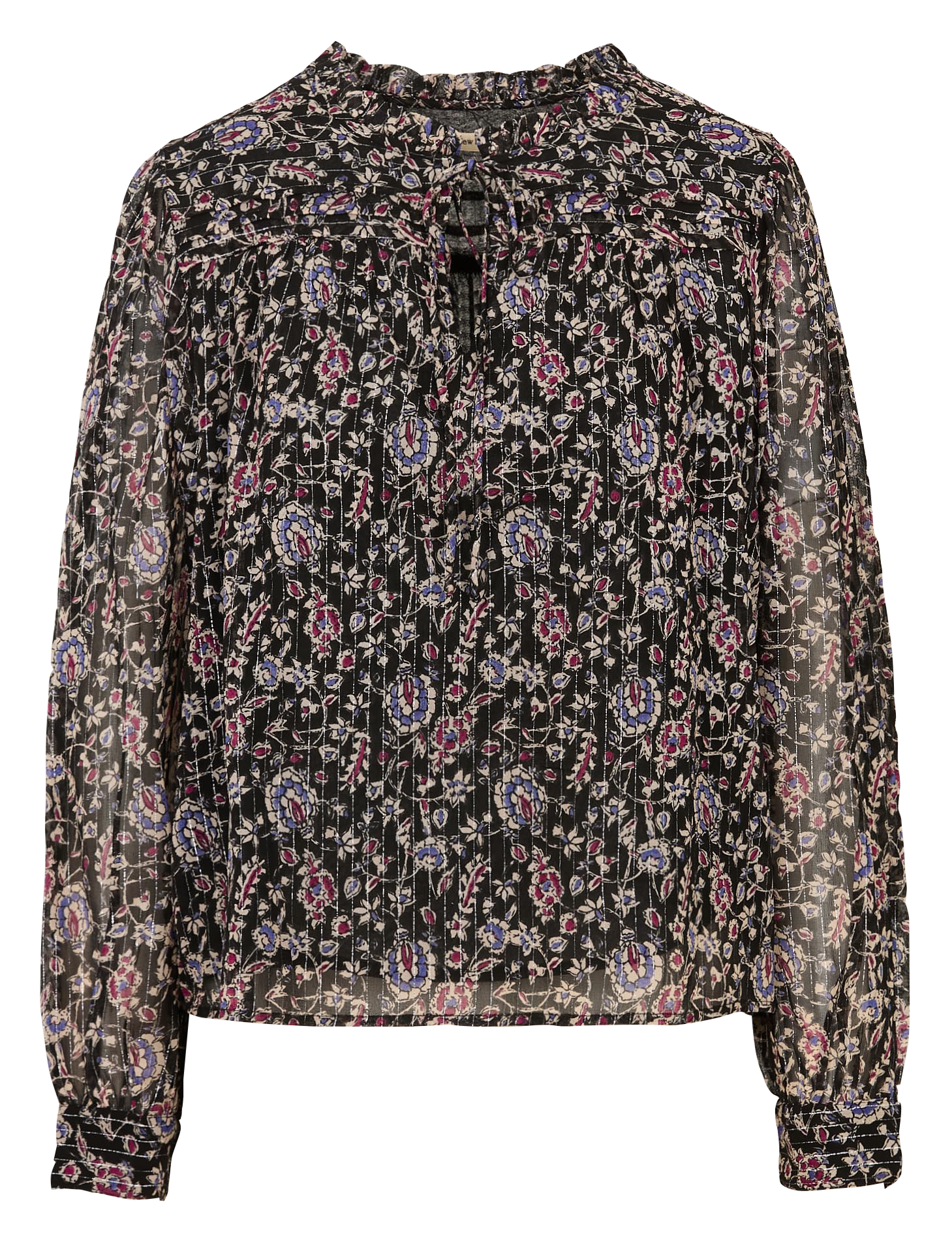 Straight round neck printed blouse THE NEW SOCIETY Multicolored