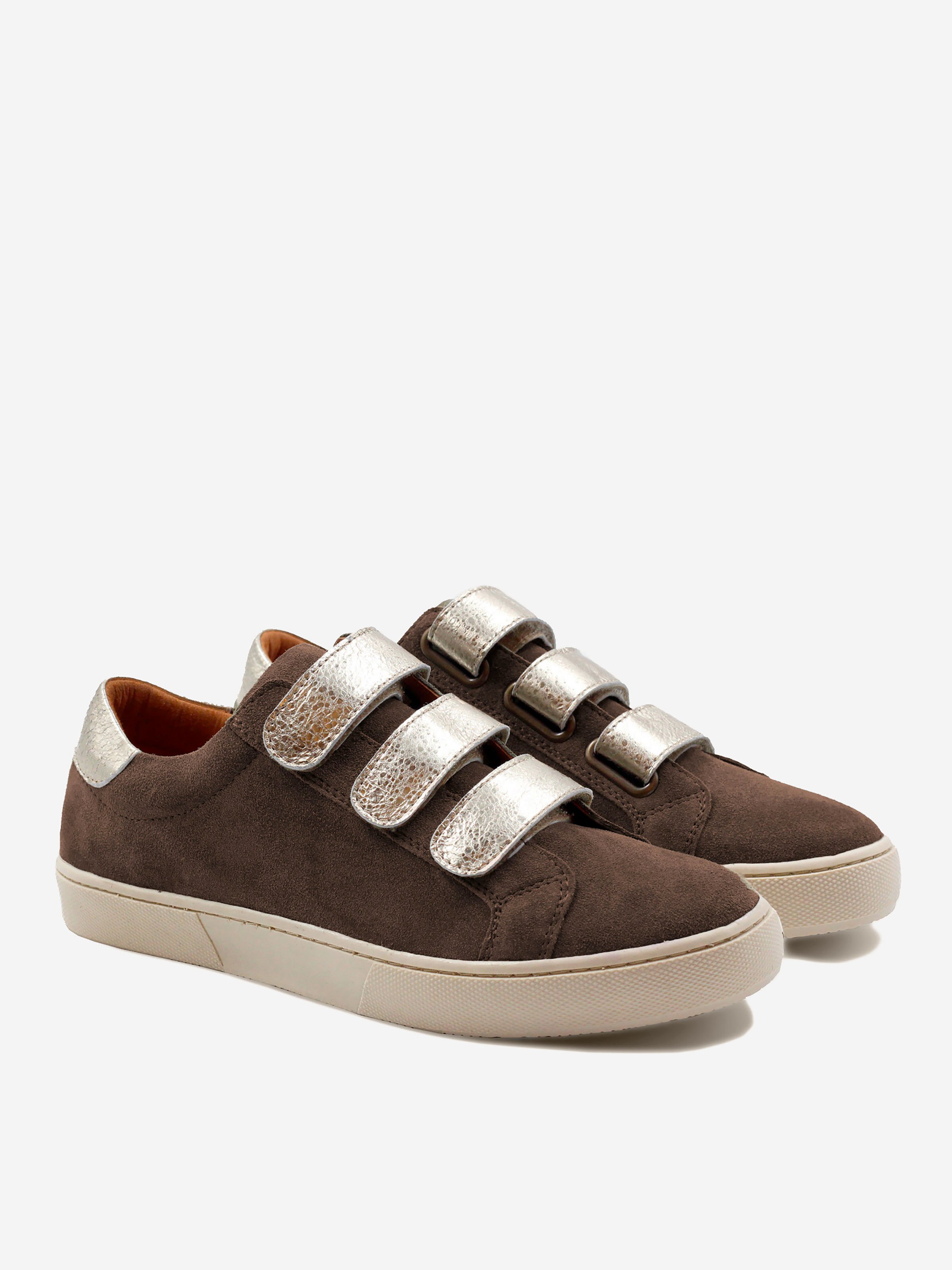 Suede trainers with Velcro fastening JULES & JENN Brown