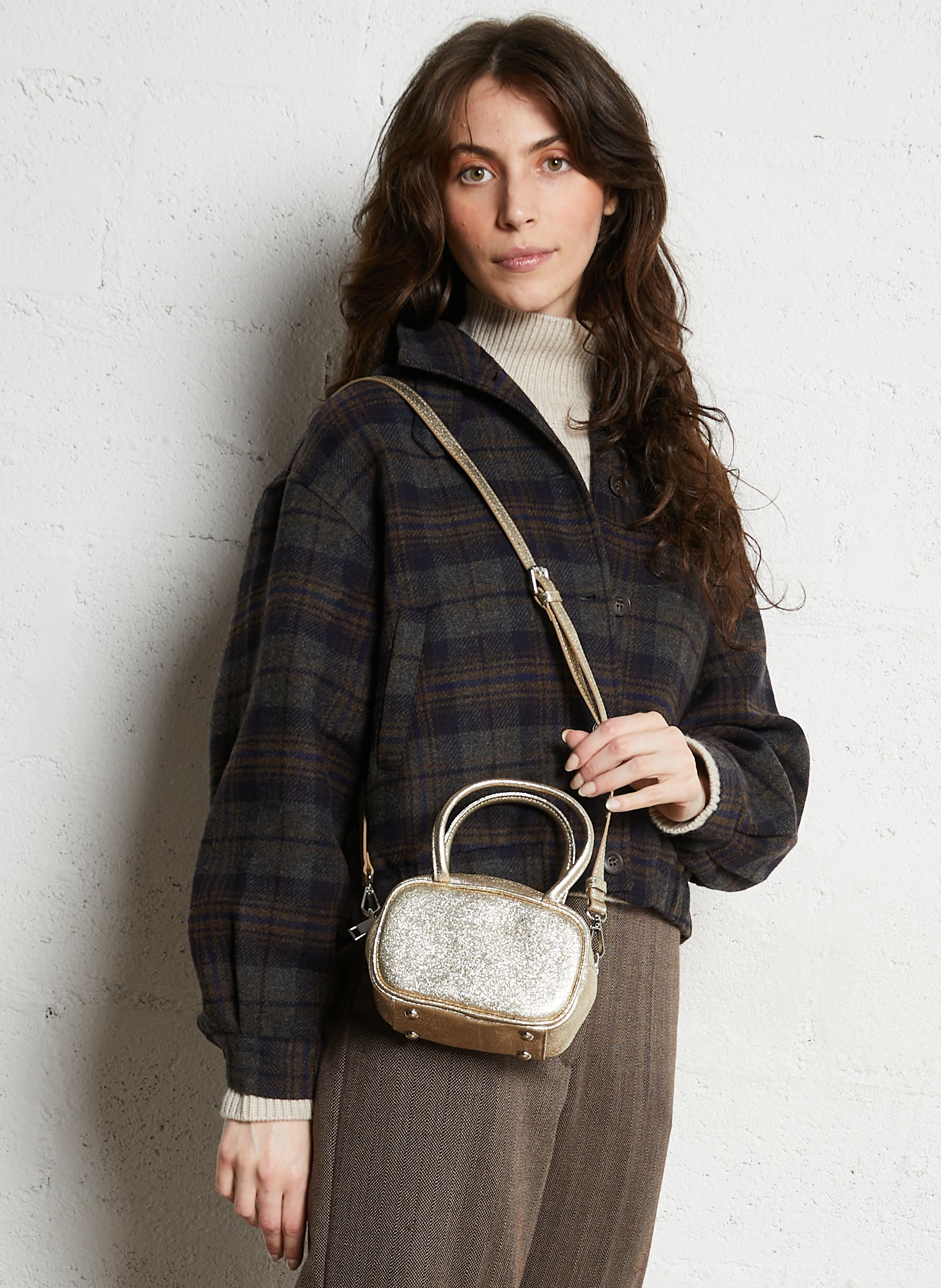 Metallic shoulder bag AU PRINTEMPS PARIS Golden