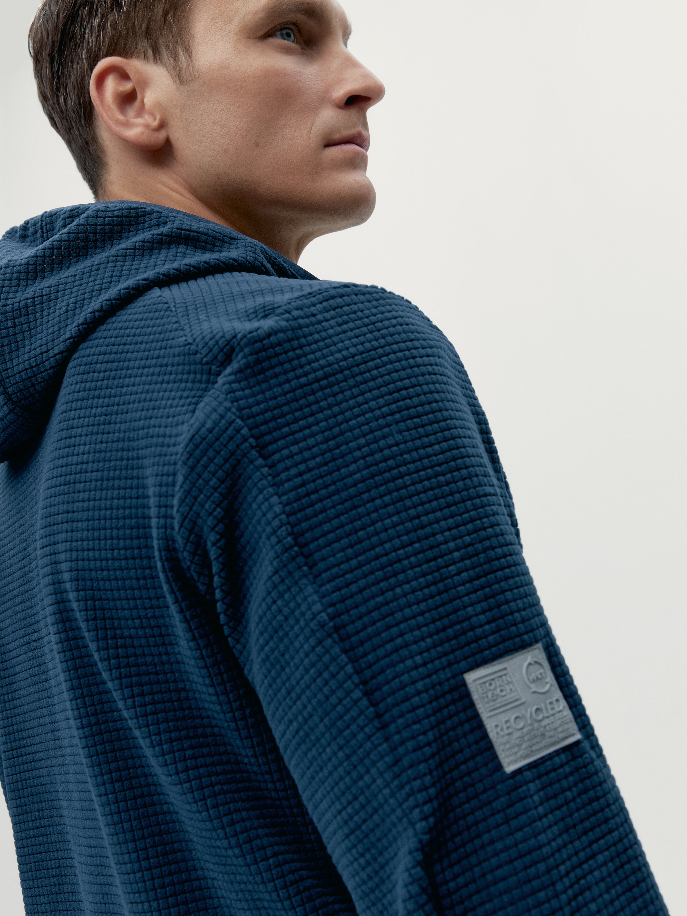 Quilted sports jacket with zipper BORN LIVING YOGA Blue