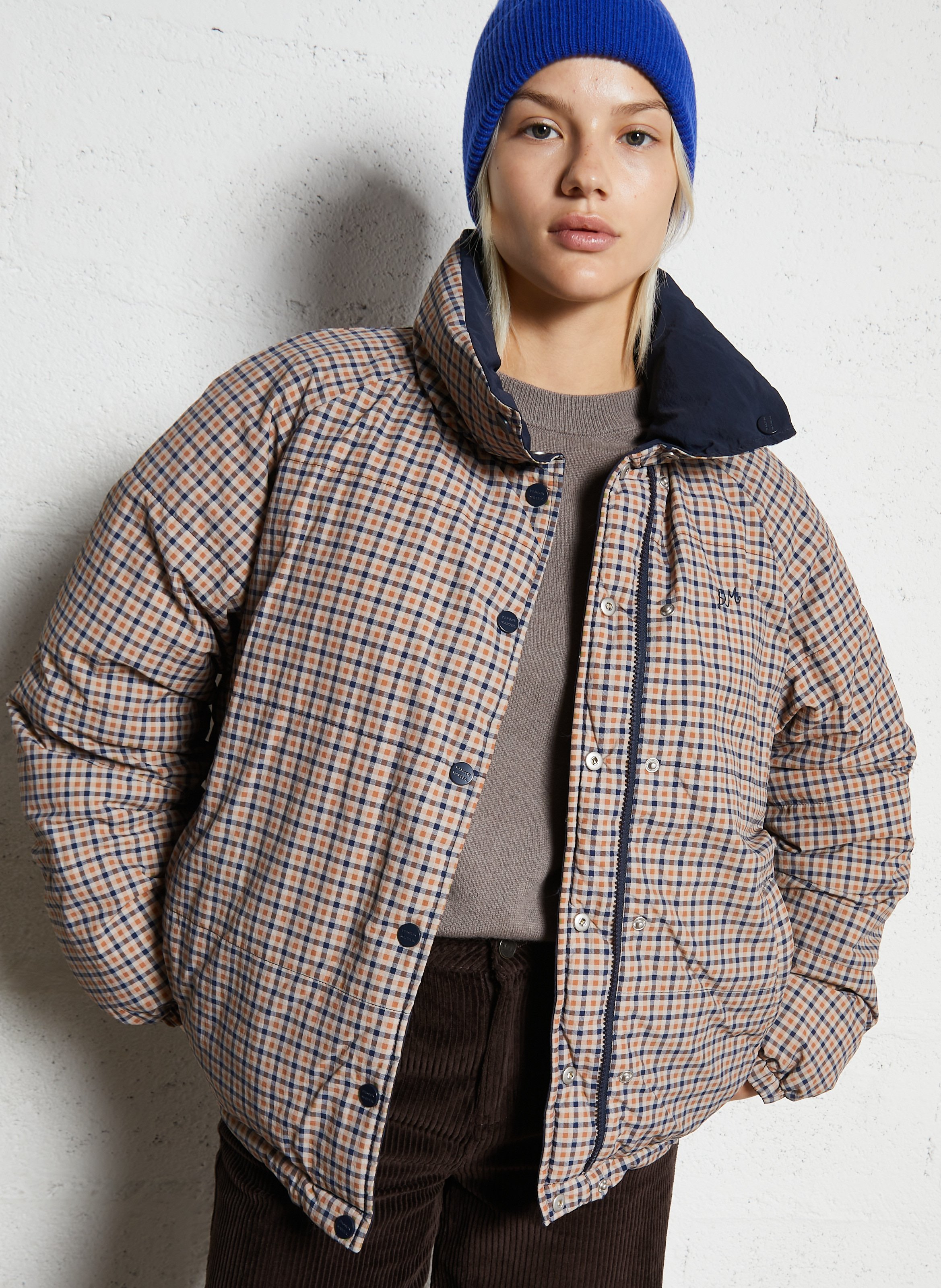 Oversized padded jacket with high neck DAMSON MADDER Blue