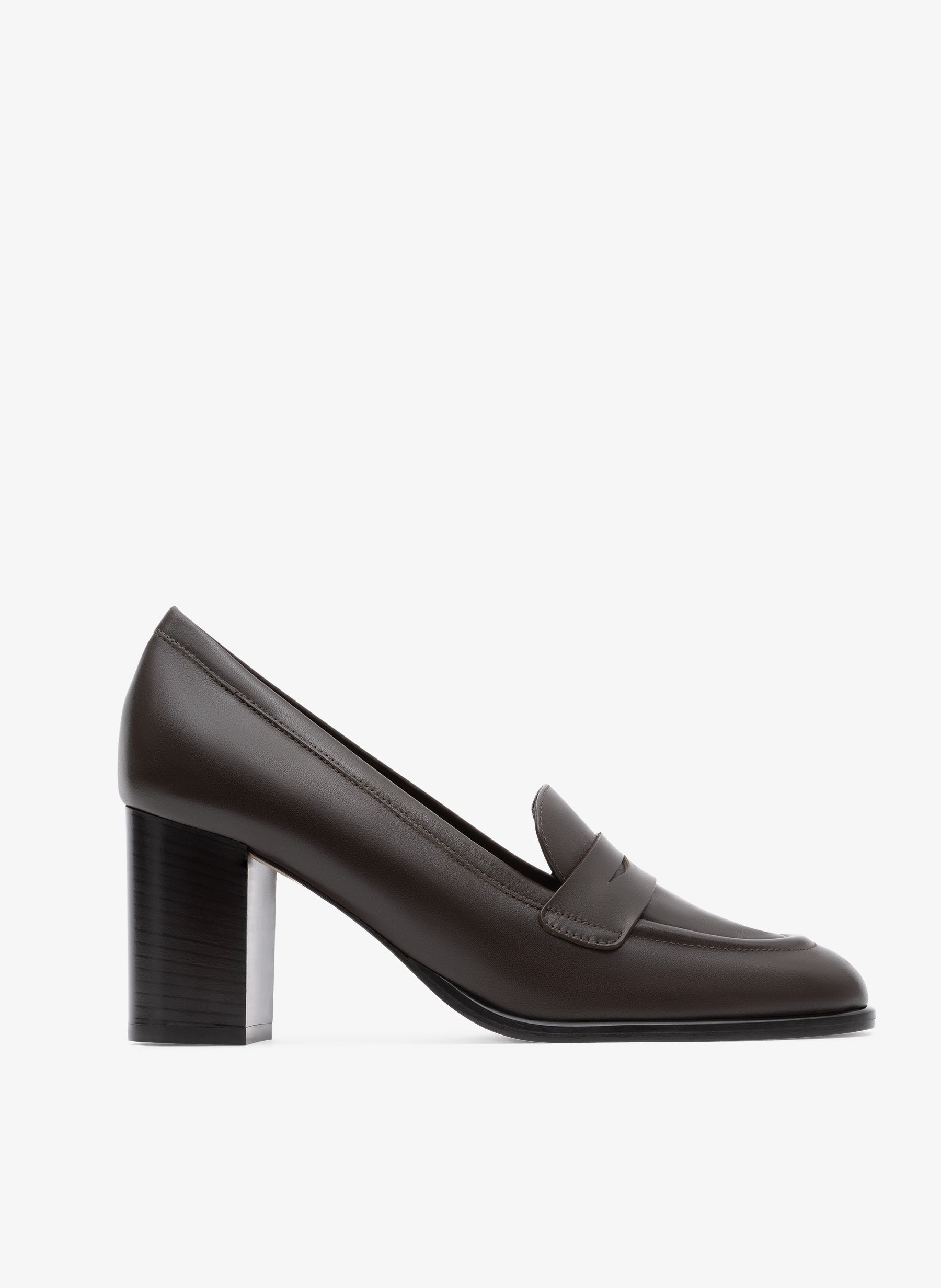 Smooth leather espresso moccasins PARALLELE PARIS Brown