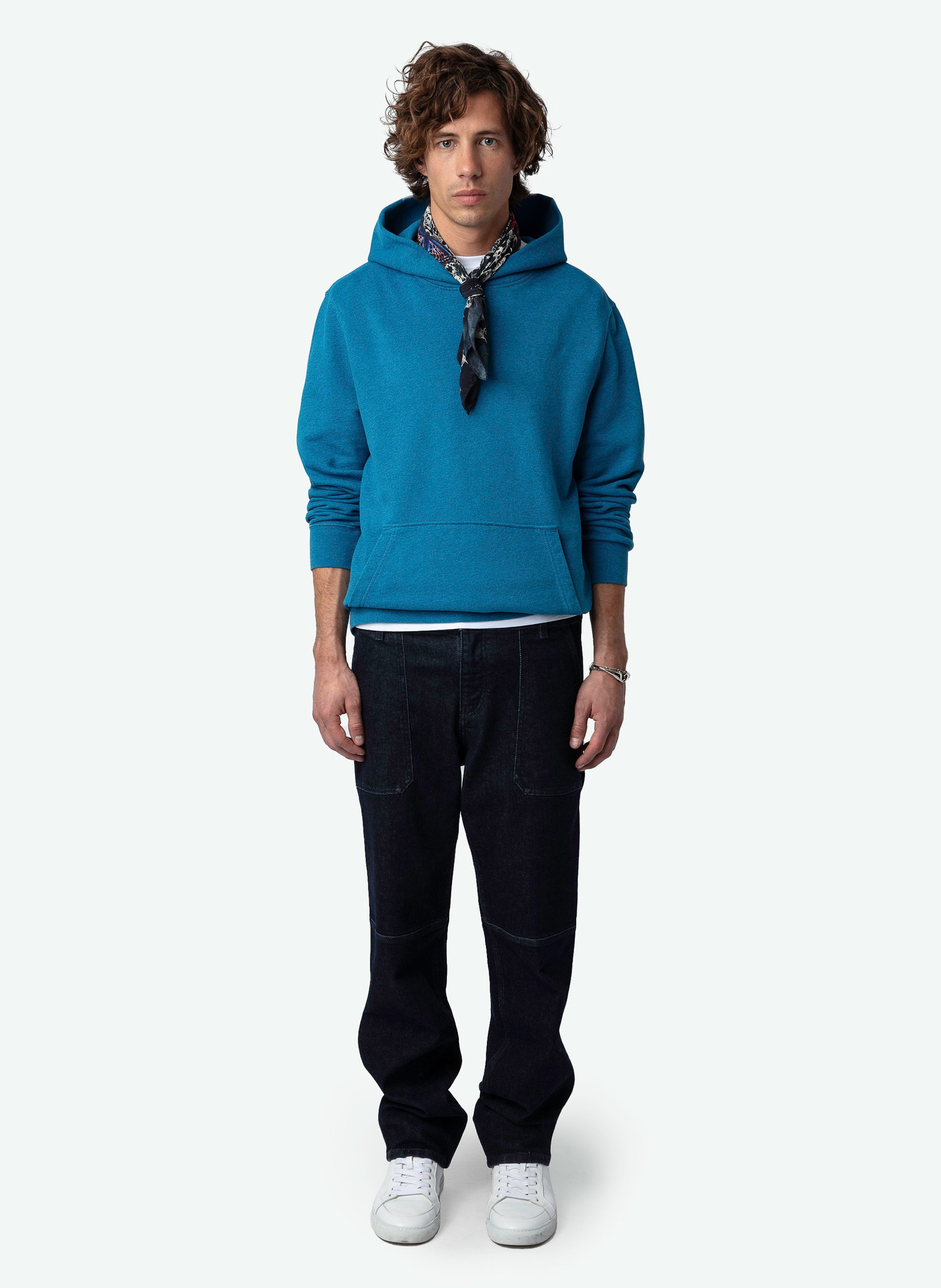 Oversize cotton-blend hoodie ZADIG&VOLTAIRE Blue