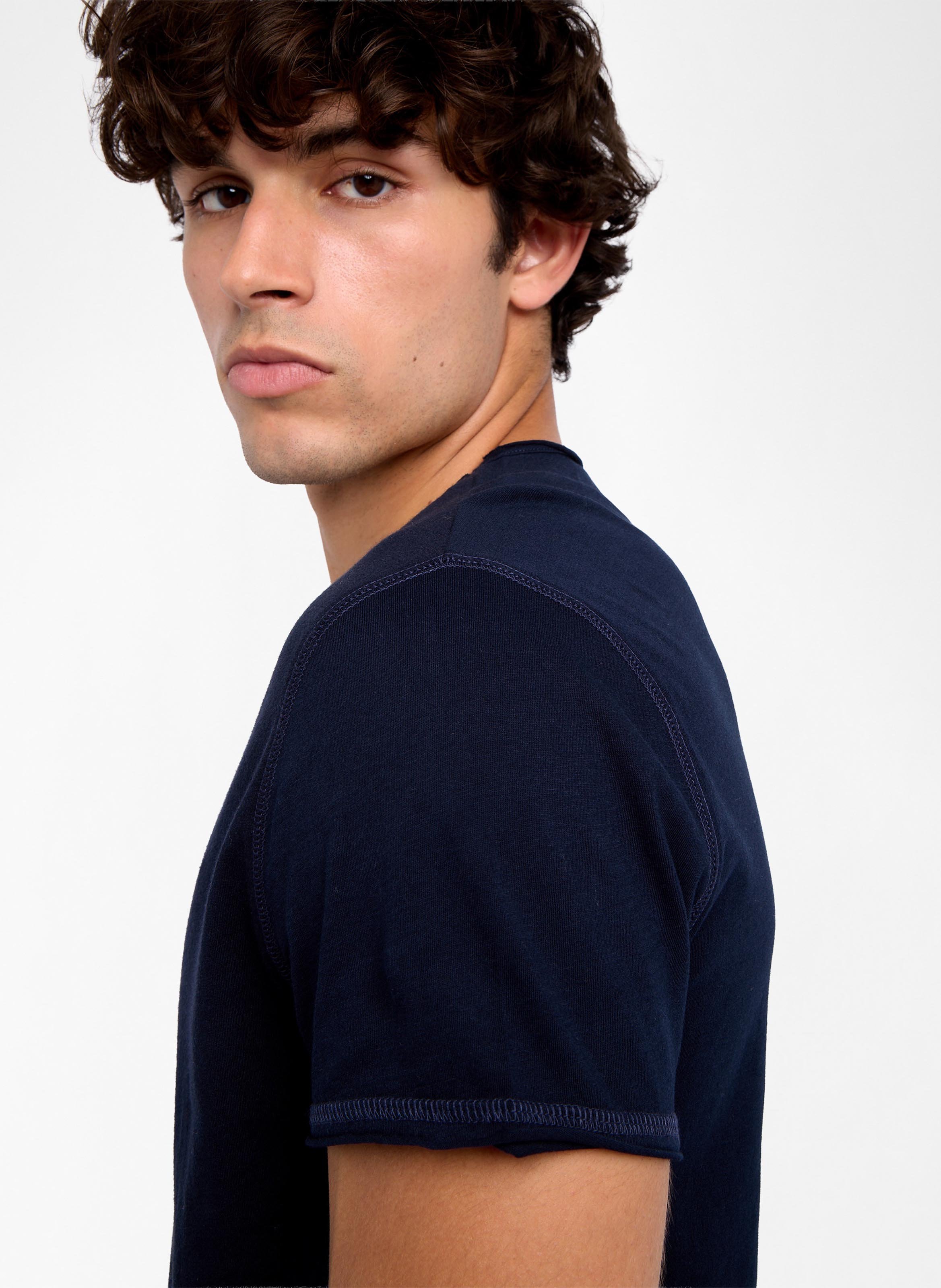 Straight-cut cotton henley T-shirt ZADIG&VOLTAIRE Blue