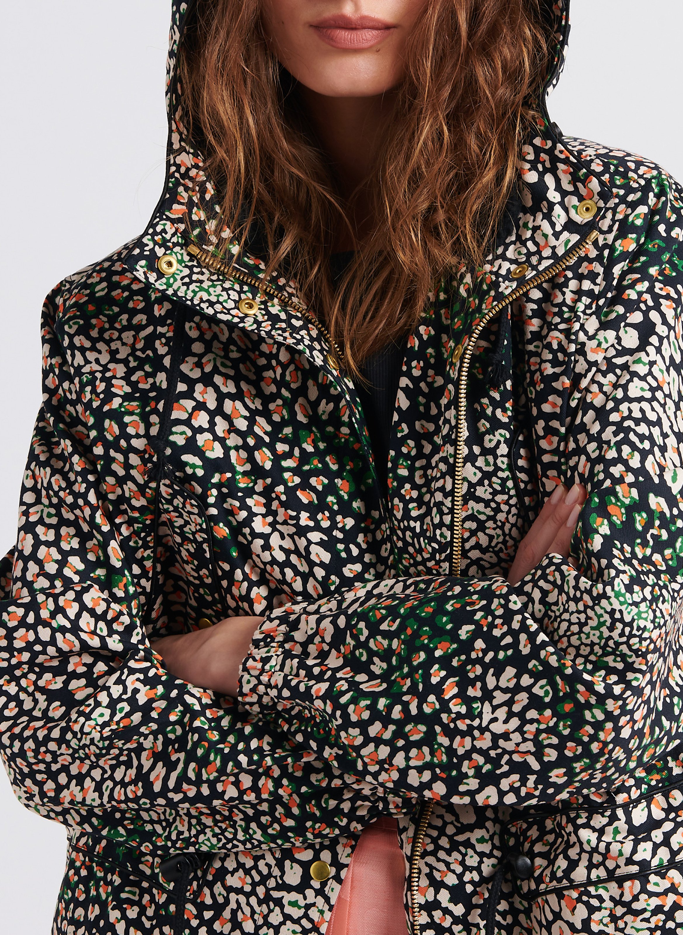 Printed cotton hooded coat HEIMSTONE Multicolored