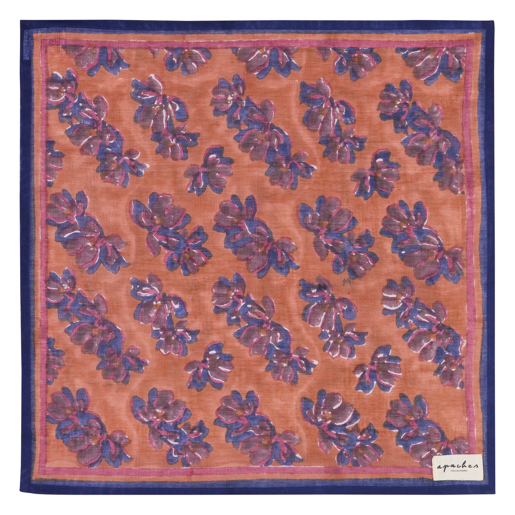 Foulard imprimé en coton APACHES COLLECTIONS Orange