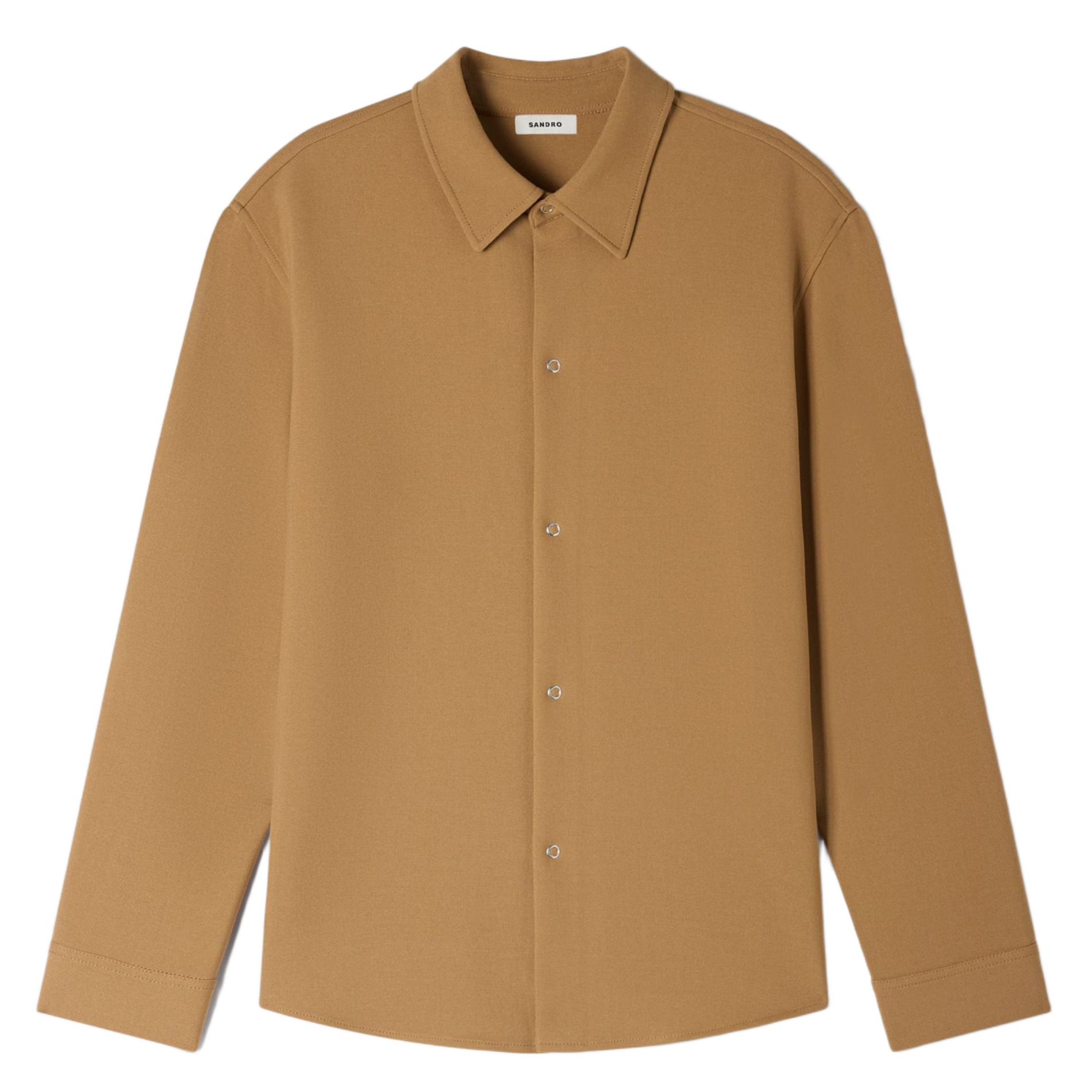 Straight-cut cotton shirt with classic collar  Noix