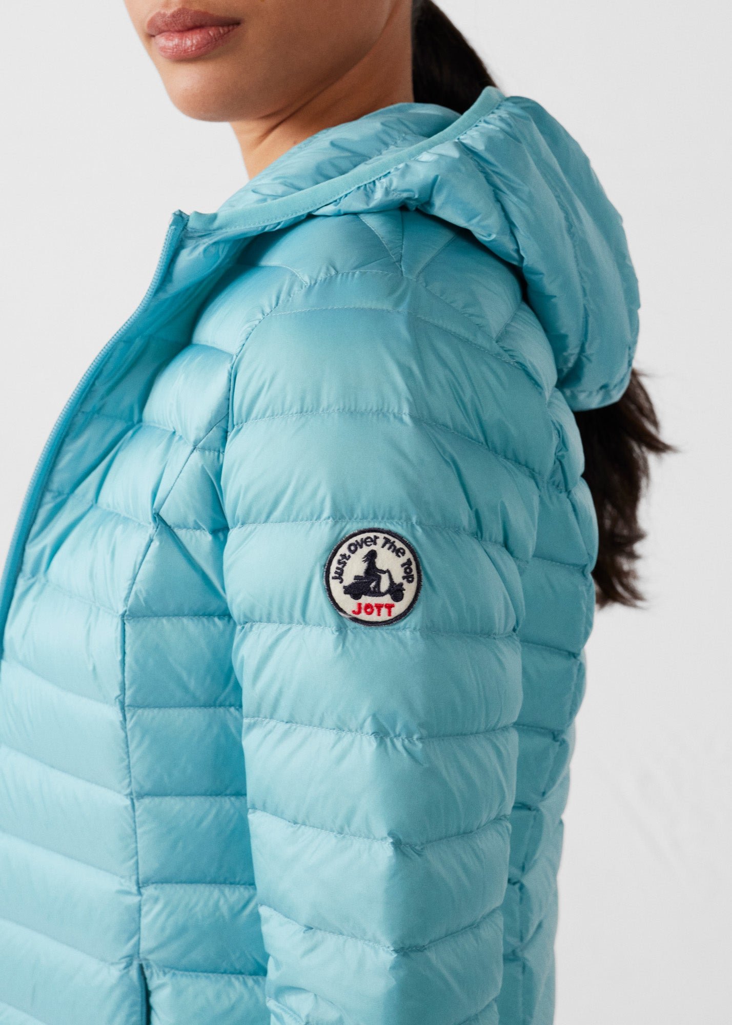 Lightweight hooded puffer jacket Cloe JOTT Blue