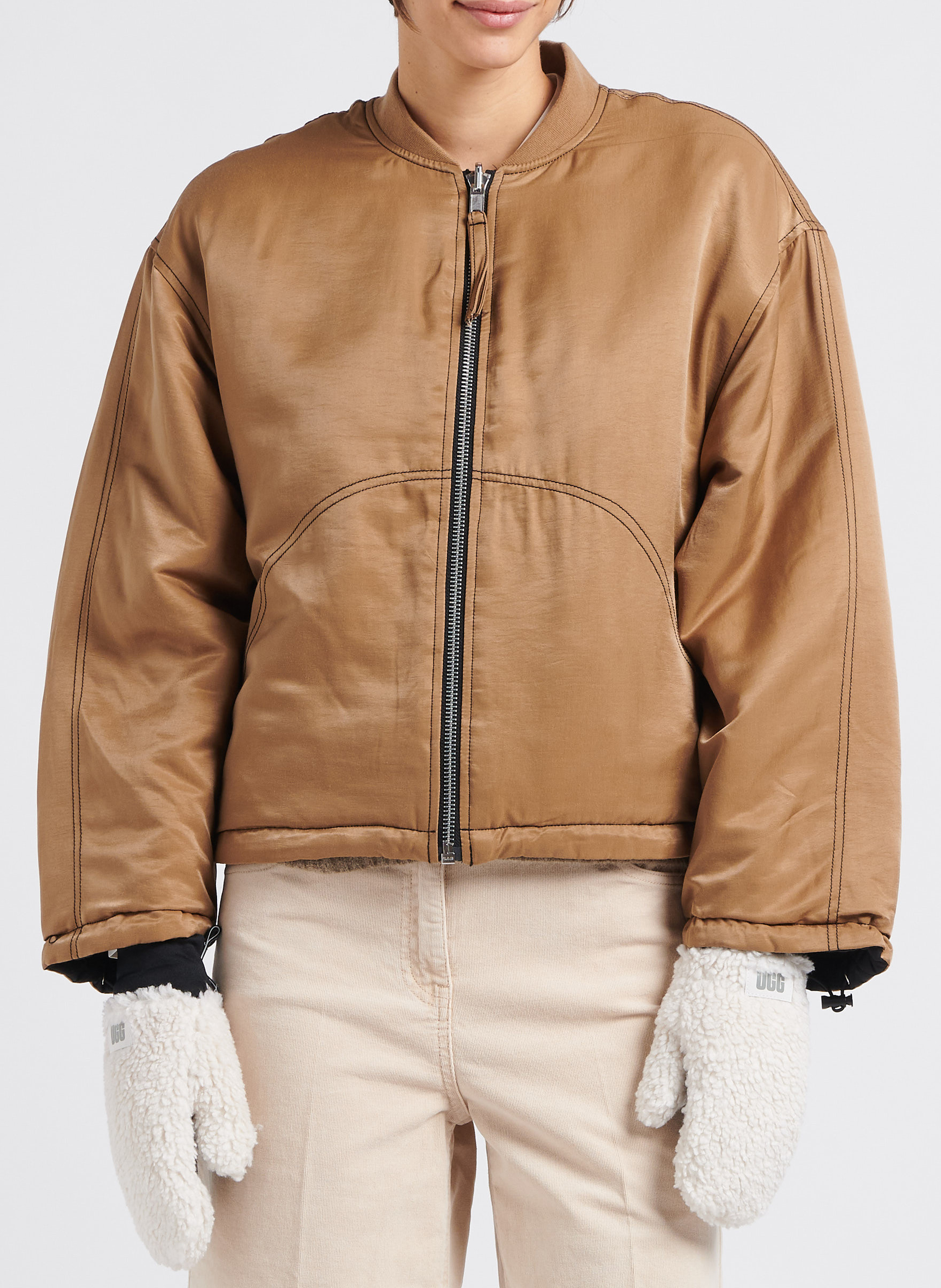 Blouson mit Stehkragen OBJECT Braun