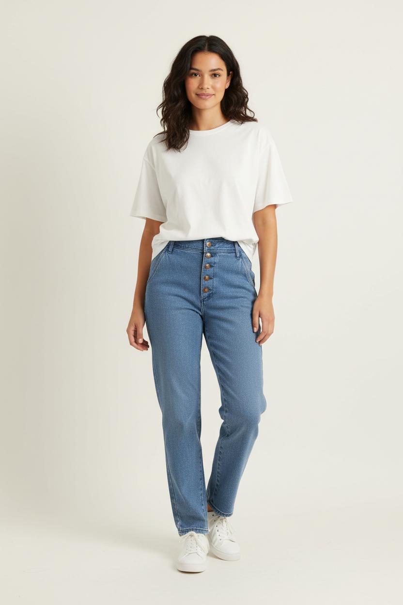 Cropped slim jeans with studs SEZANE - Seconde main Blue