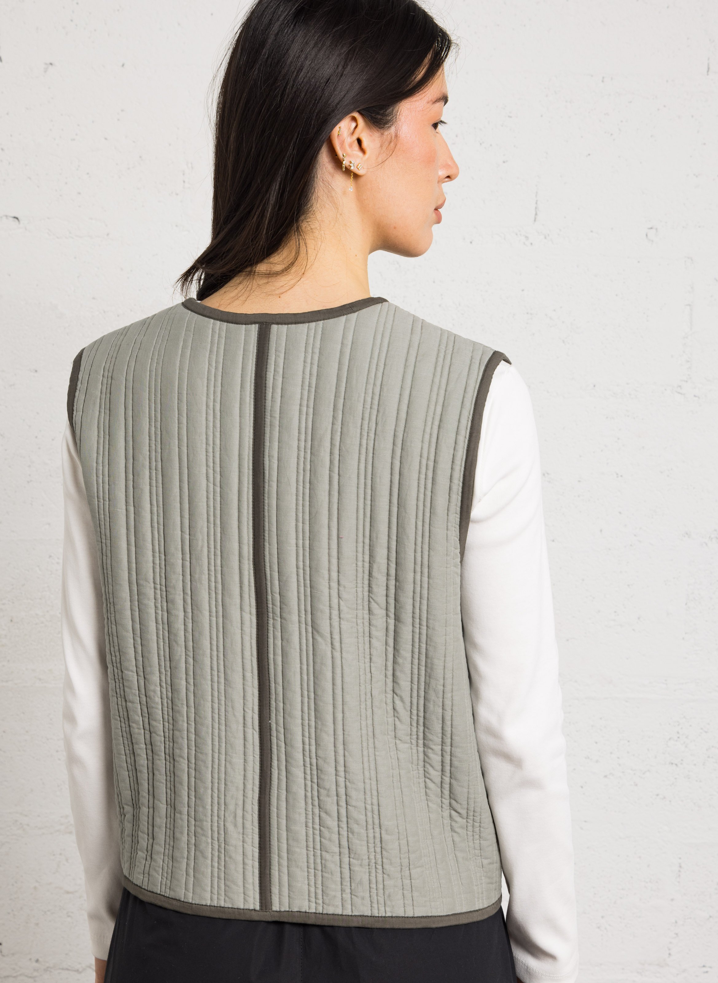 Jacke mit rundem Kragen SOEUR Grun