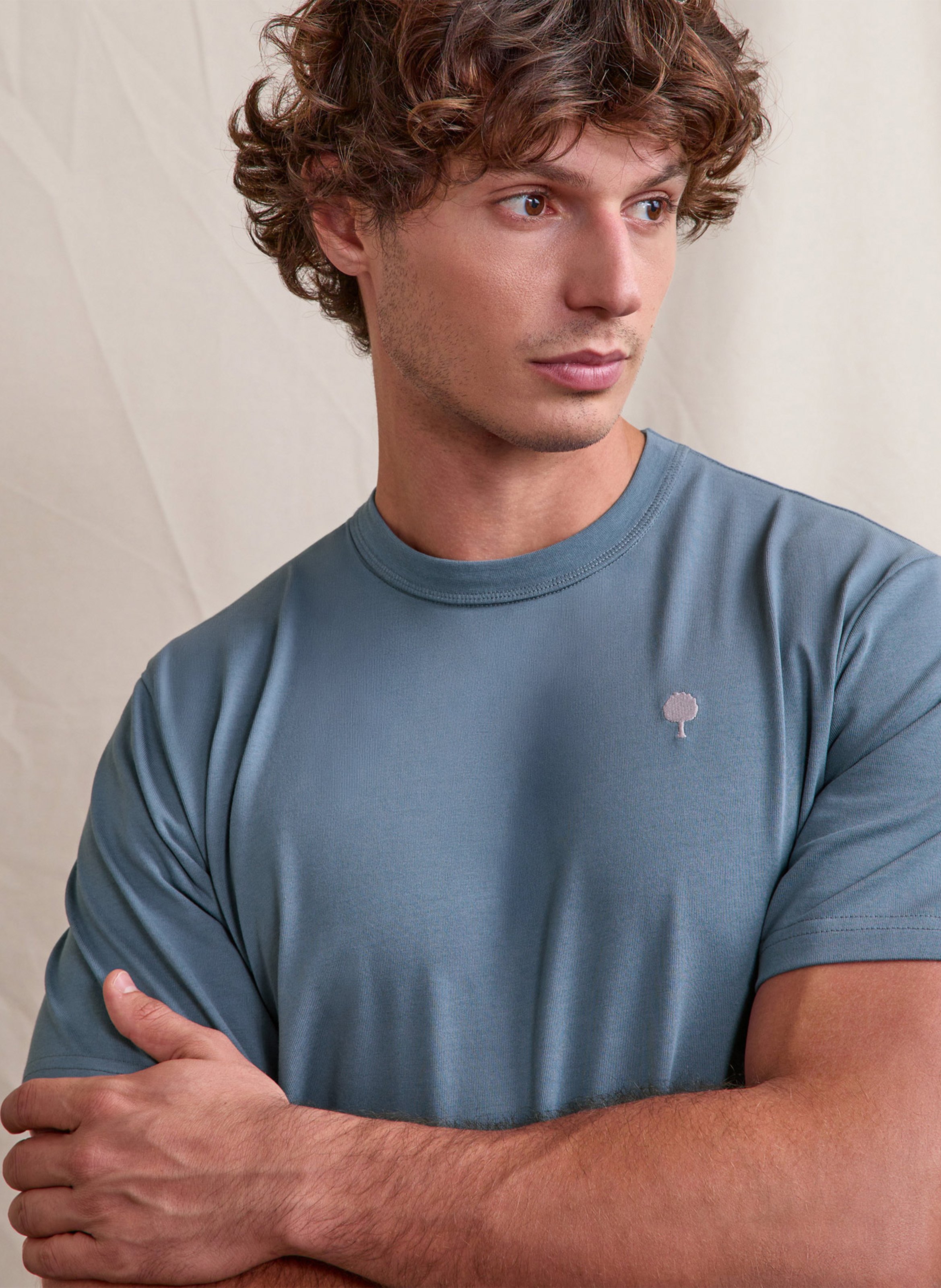 Tee-shirt oversize en coton mélangé FAGUO Bleu