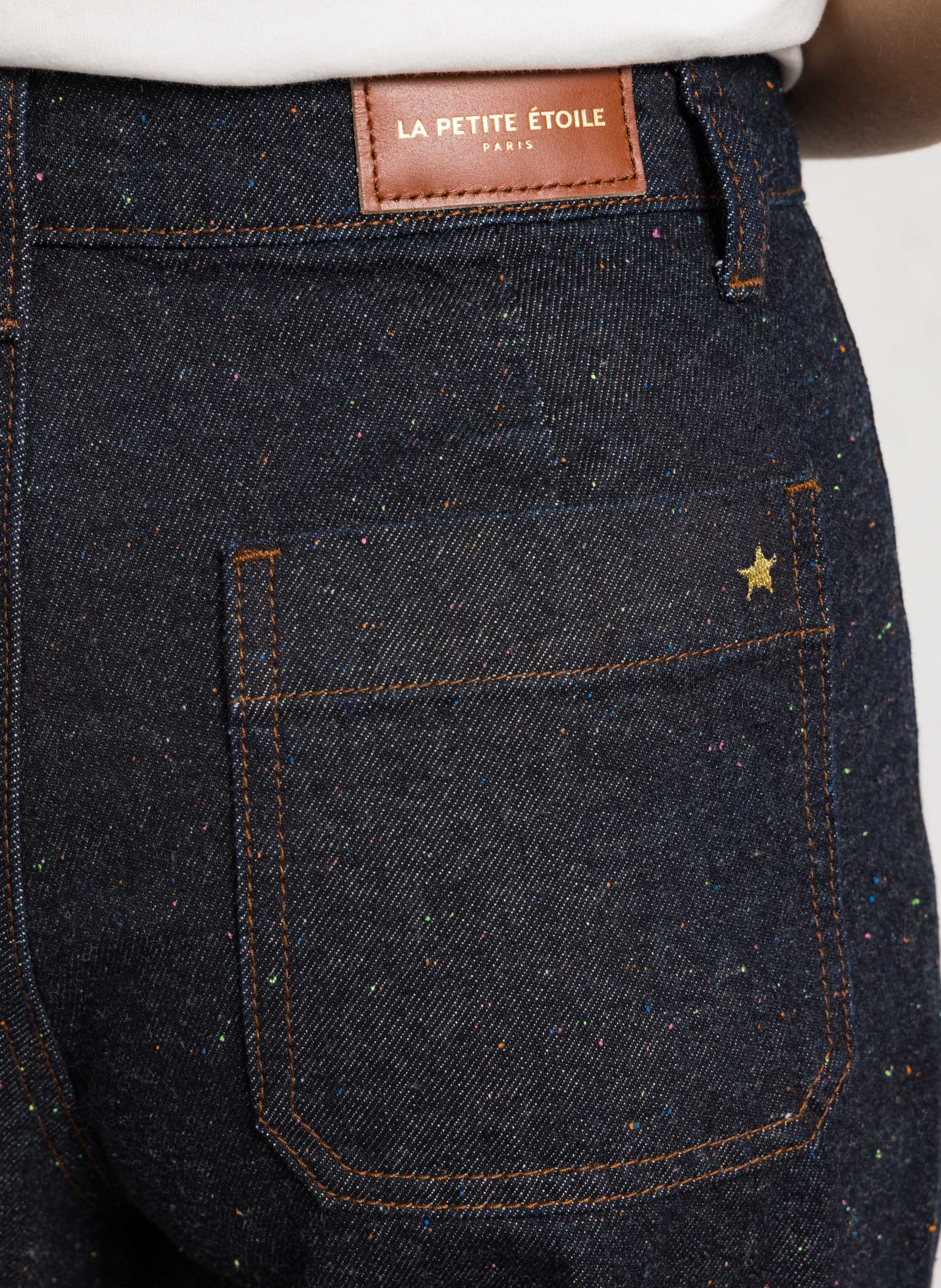 Wijde jeans - katoenblend LA PETITE ETOILE Blauw