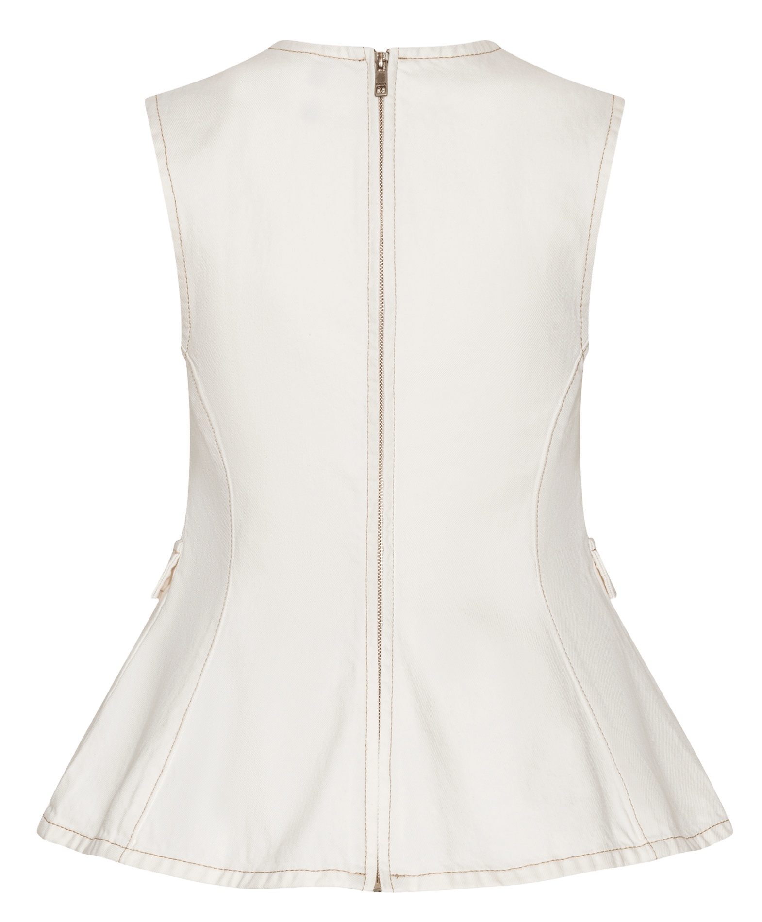 Top sans manches en coton bio ROTATE Blanc