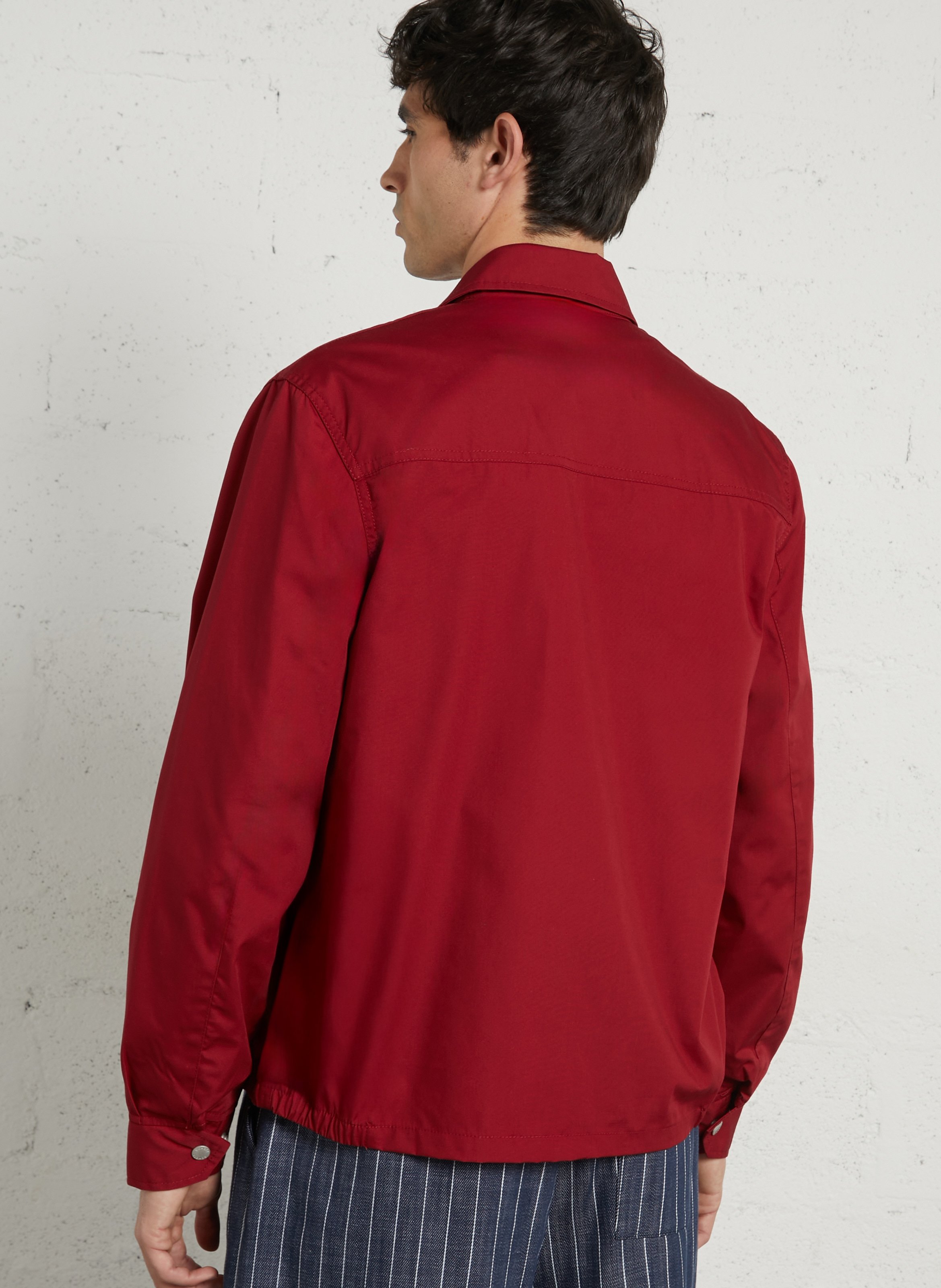 Veste droite zippée à poches SCHOTT Rouge