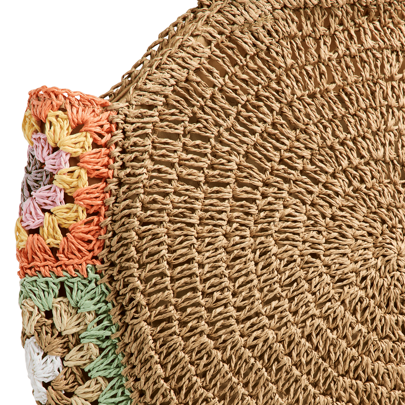 Rieten shopper PIECES Groen