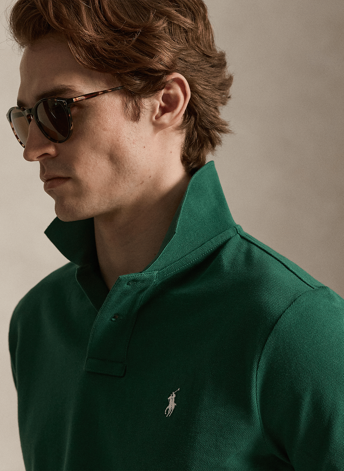 Poloshirt aus Baumwolle, Slim Fit | Grun POLO RALPH LAUREN Herren