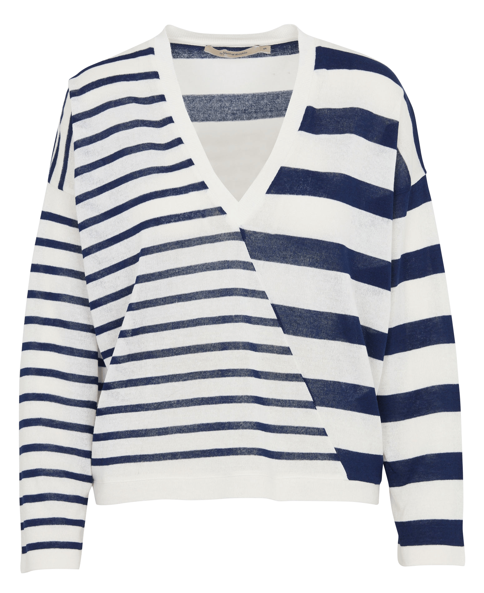 Pull oversize en coton recyclé mélangé LA FEE MARABOUTEE Blue