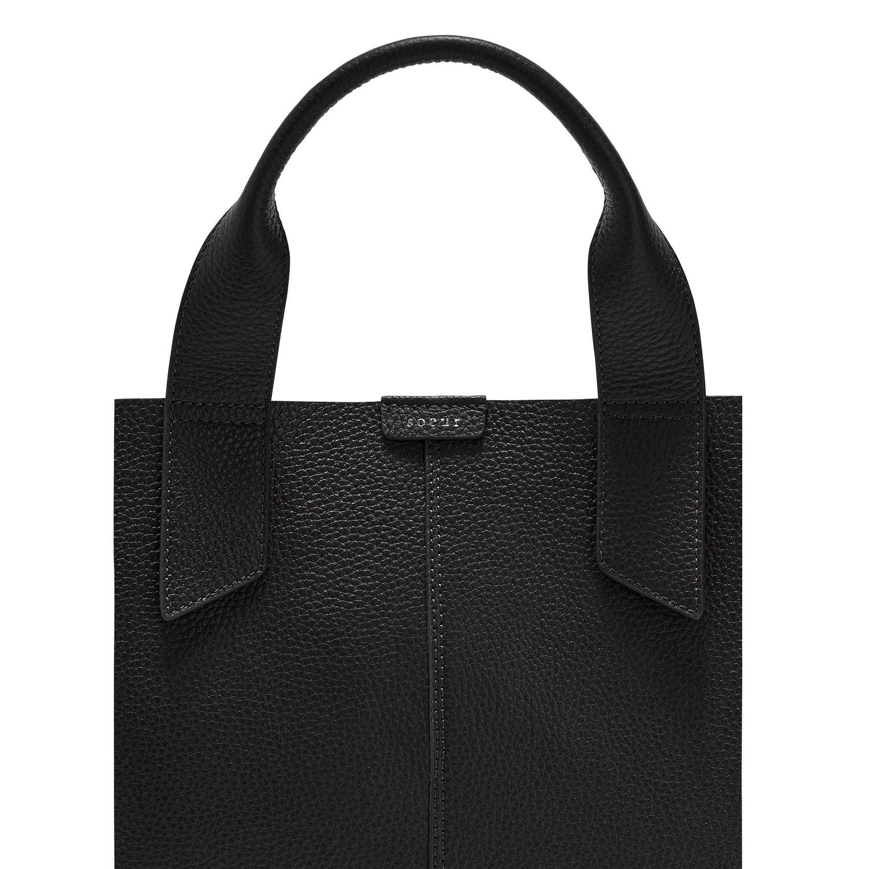 Sac baguette en cuir SOEUR Noir