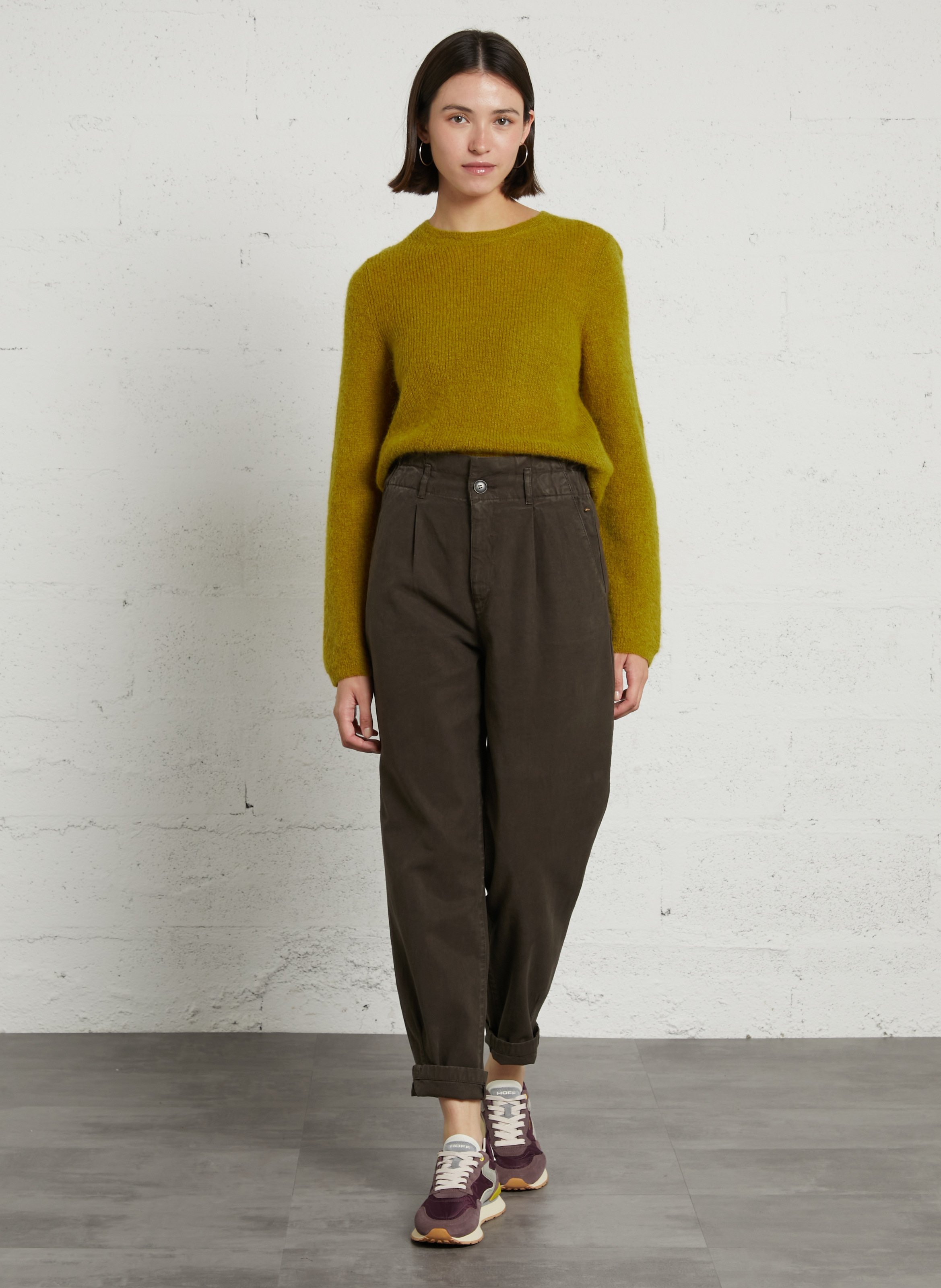 High-waisted carrot pants DES PETITS HAUTS Green