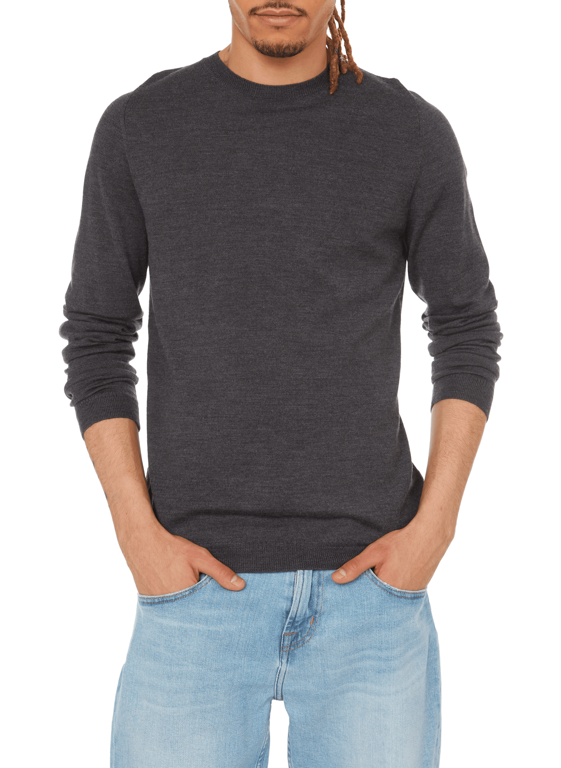 Merino wool sweater | Grey AU PRINTEMPS PARIS Men