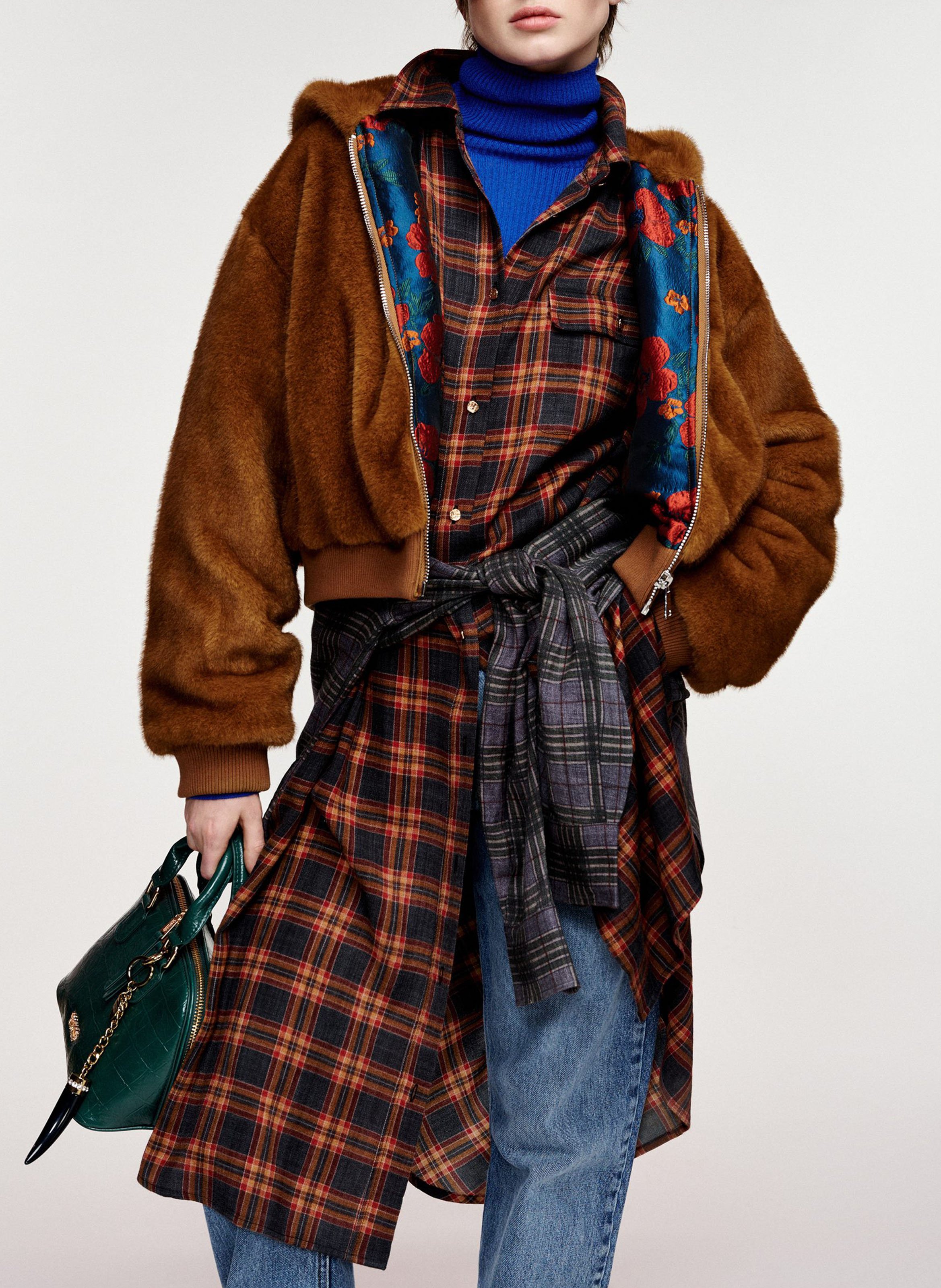 Veste à capuche oversize réversible ESSENTIEL ANTWERP Marron