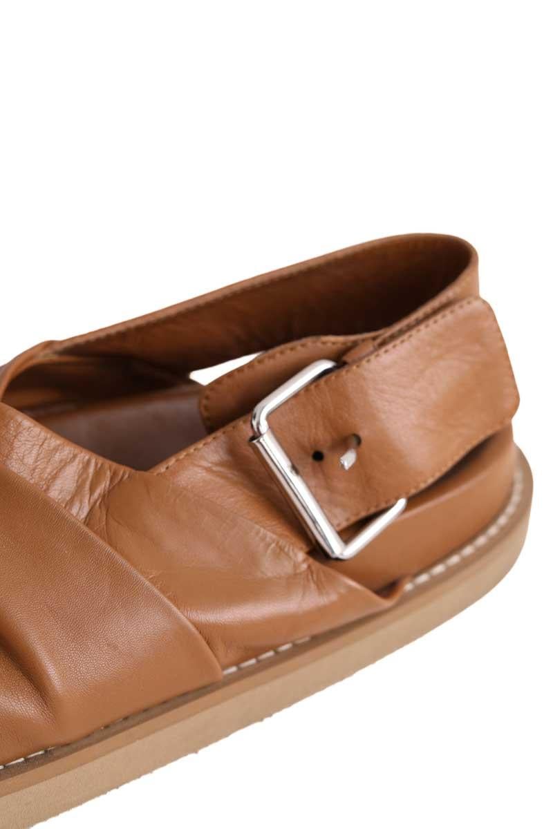 Faux leather sandals JOSEPH - Seconde Main Brown