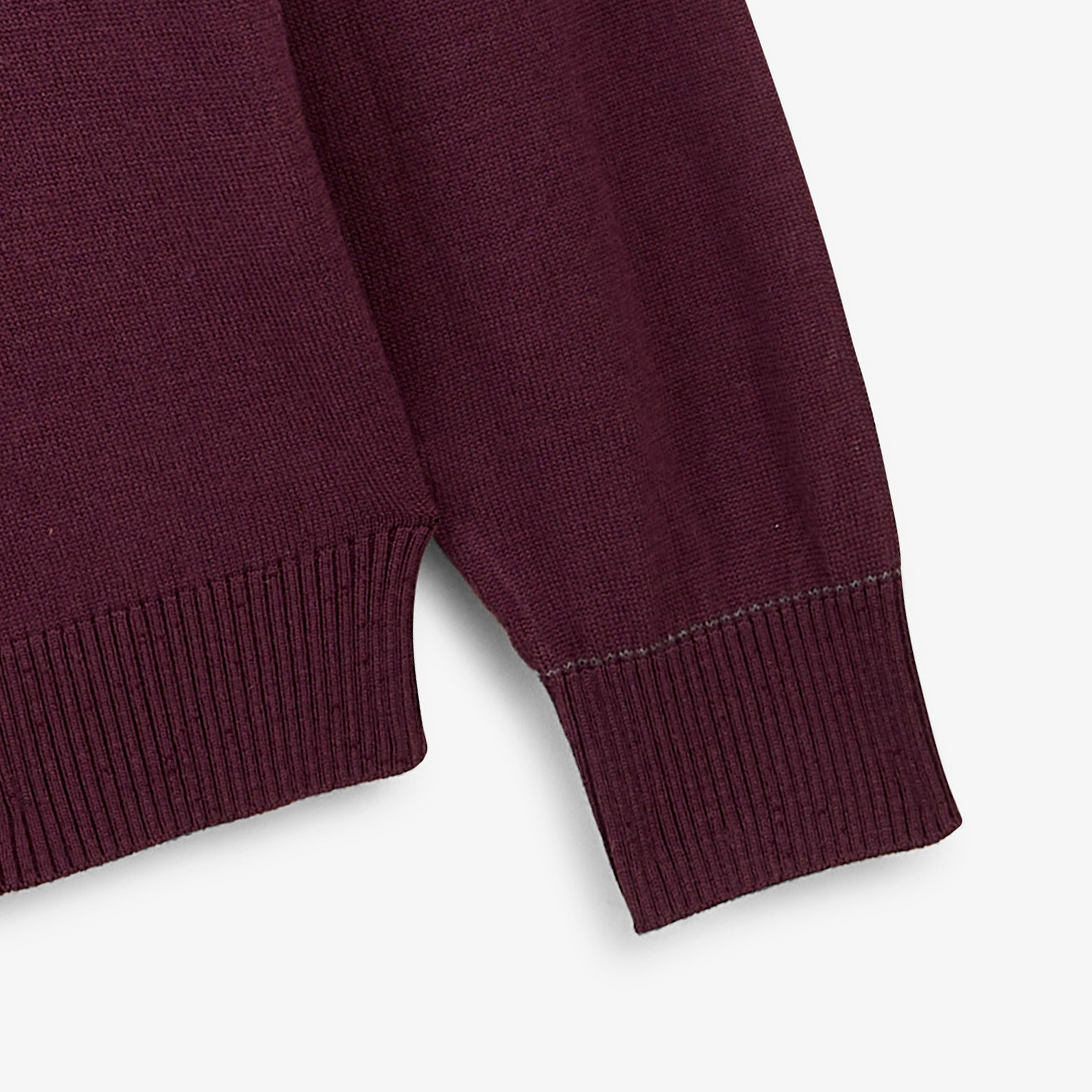 MASSIA essential high-neck pullover in wine red SERGE BLANCO Red