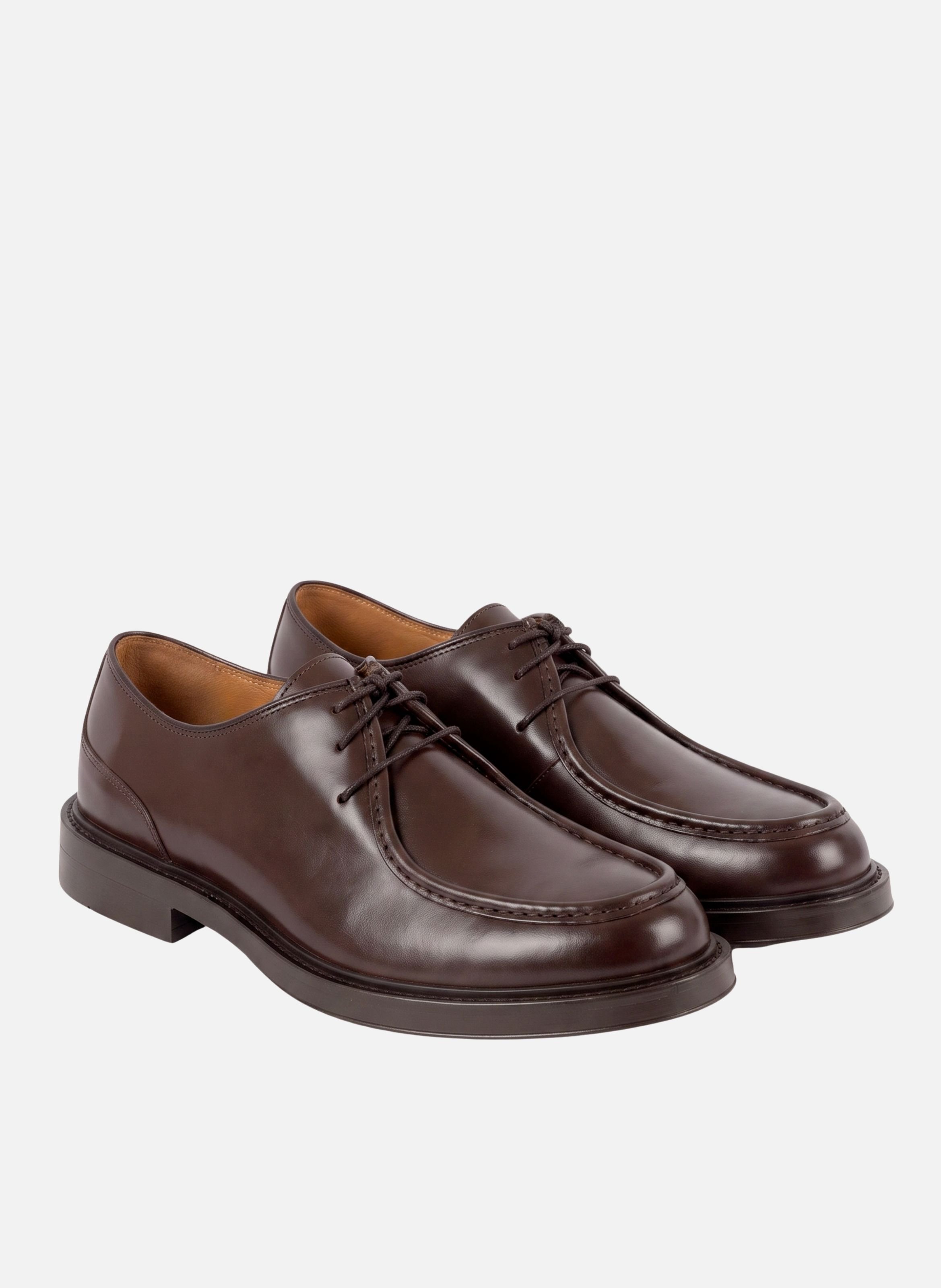 Derbies plateau mathis cuir JULES & JENN Marron