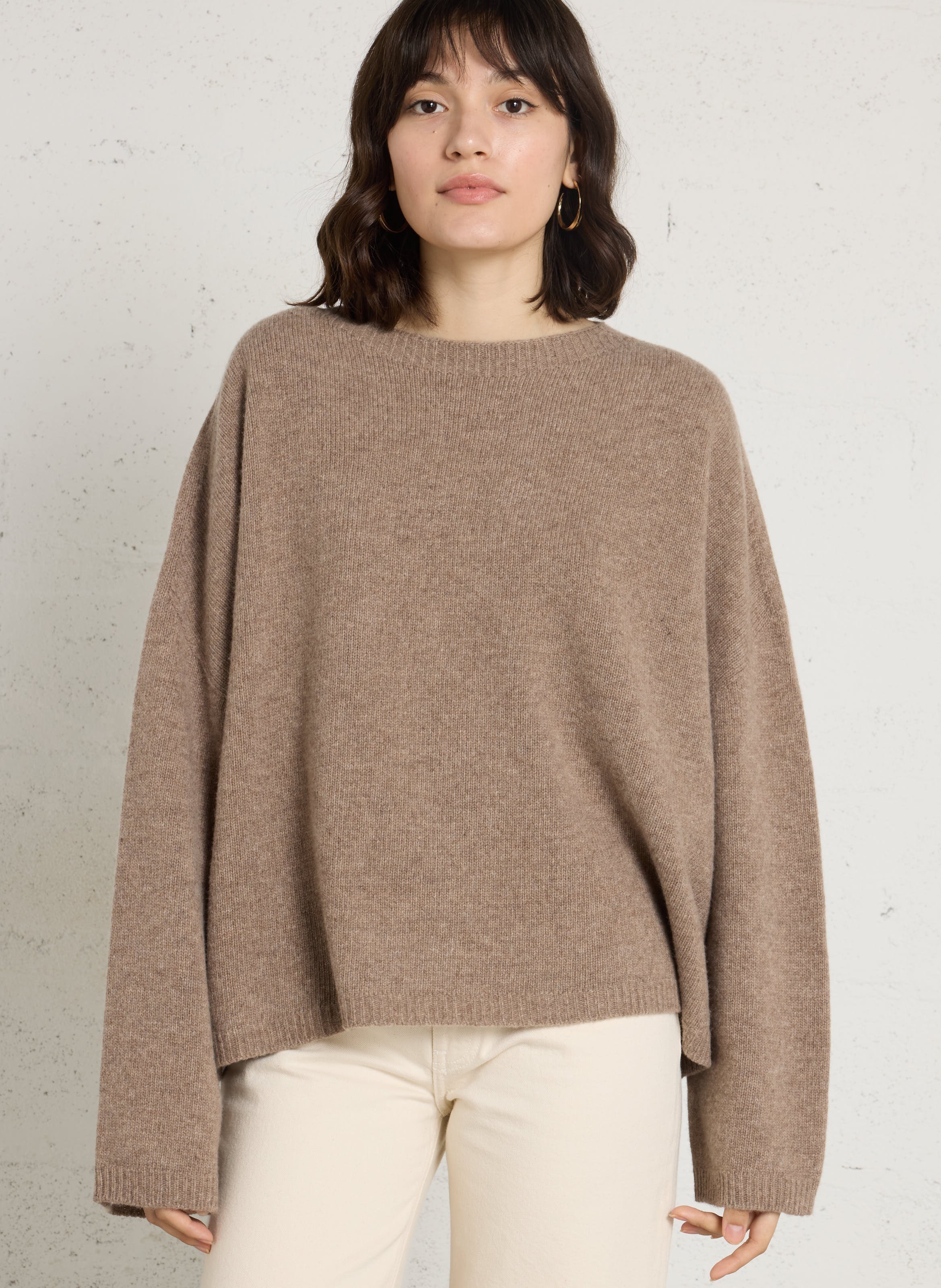 Weiter Wollpullover HOD PARIS Beige