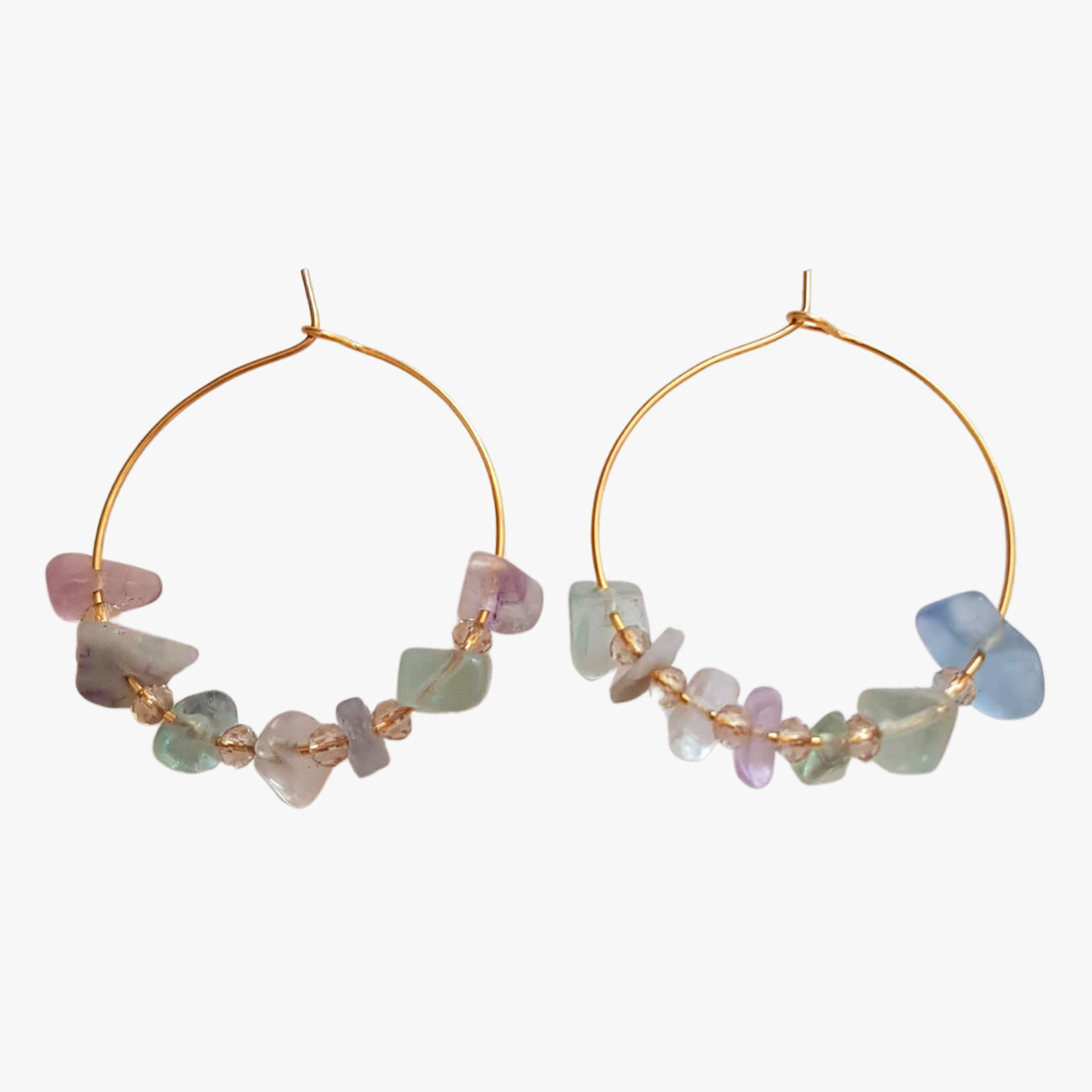 Fluorite earrings GINANDGER Blue