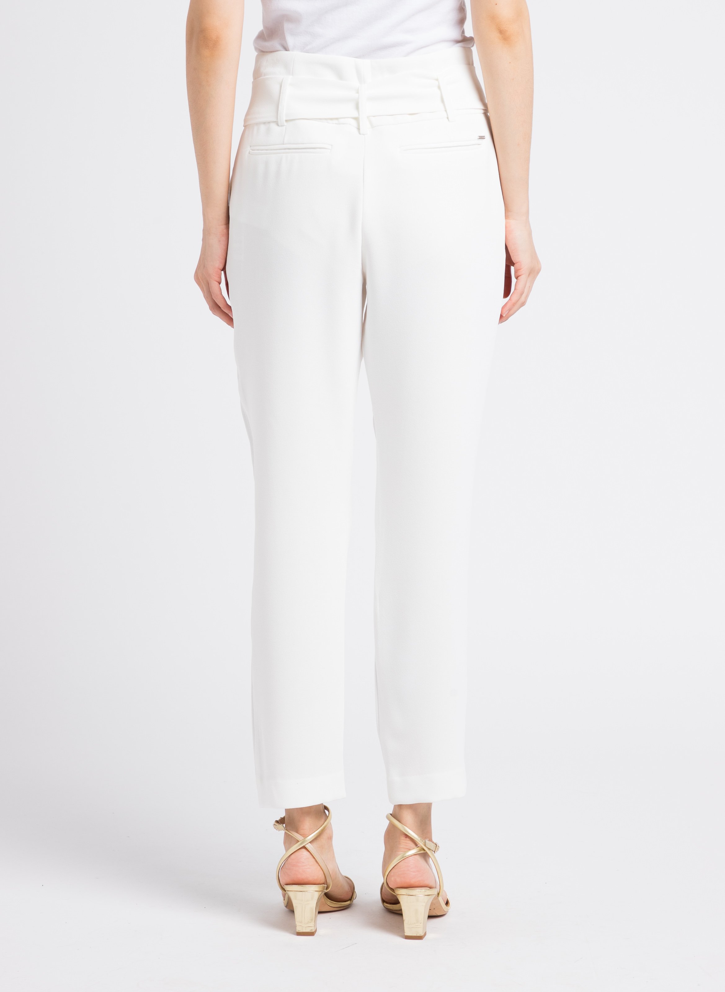 Pantalon carotte blanc femme hotsell