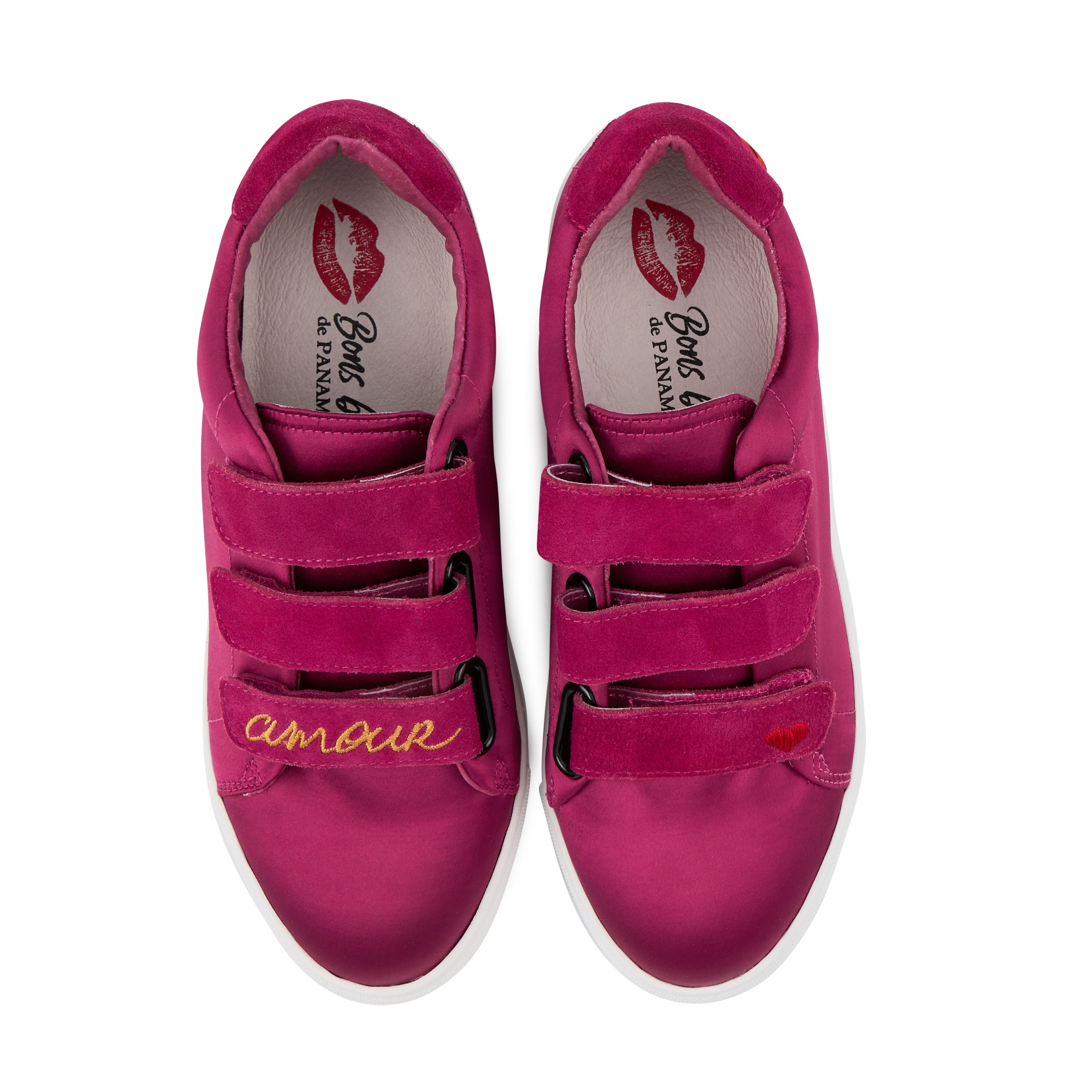 Jimmy leather sneakers BONS BAISERS PARIS Pink